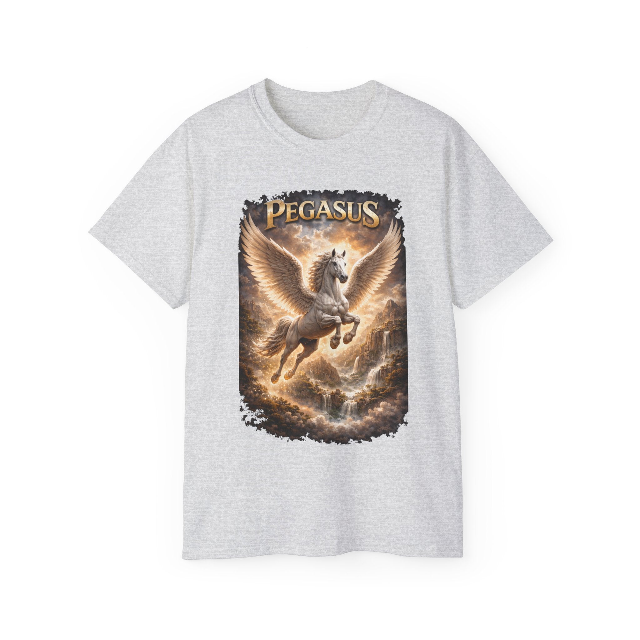 Pegasus Flying Horse Cotton T‑Shirt — Mythical Winged Unicorn Tee