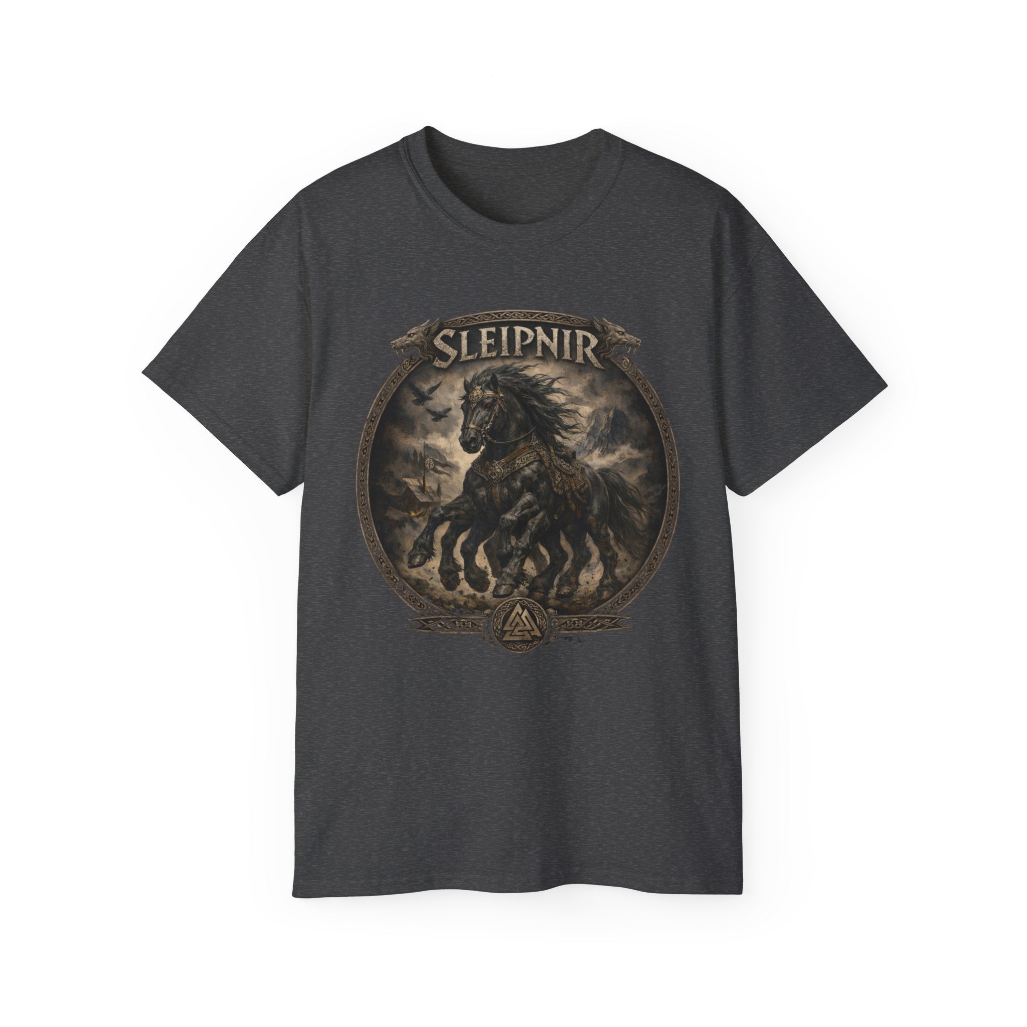 Sleipnir Norse Mythology Cotton Tee — Sleipnir – Odin’s Eight-Legged HorseT-Shirt