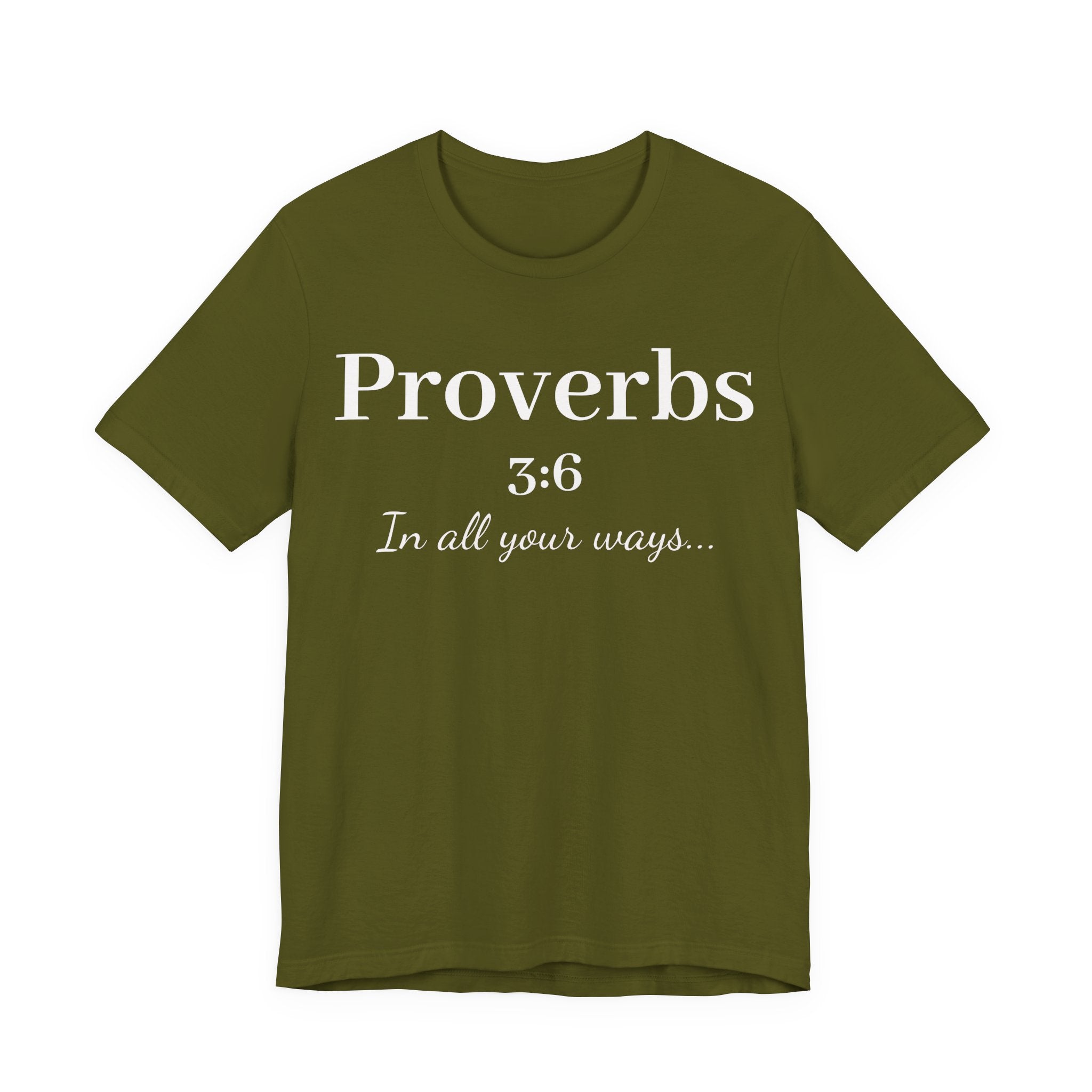 Proverbs 3:6 - In all your ways acknowledge him Jersey Short Sleeve Shirt