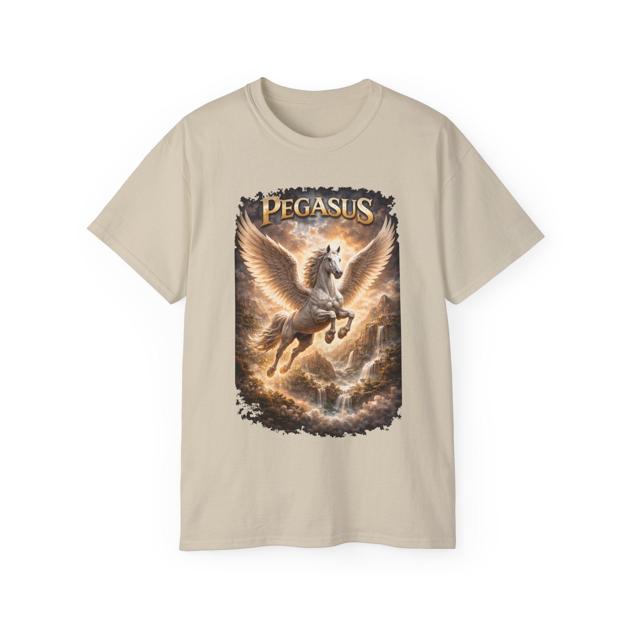Pegasus Flying Horse Cotton T‑Shirt — Mythical Winged Unicorn Tee