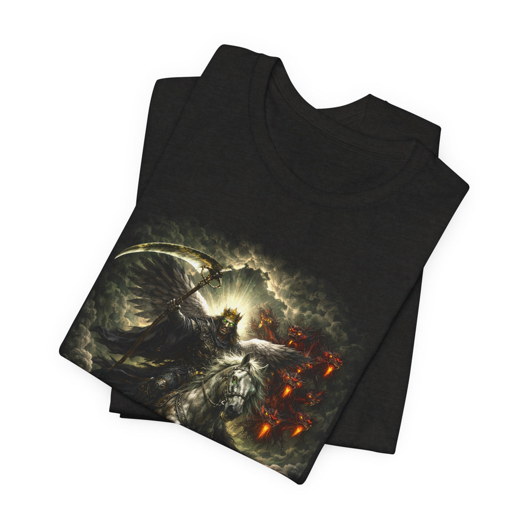 The black horse from Revelation 6:5-6 Angle of Death- Graphic Tee
