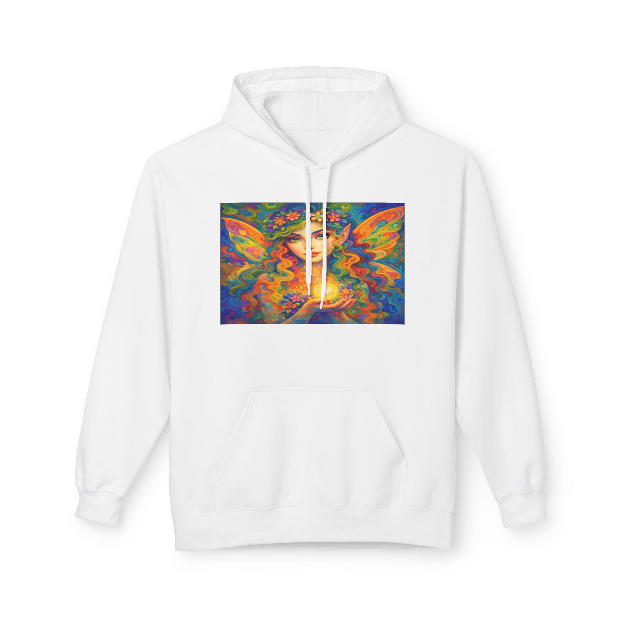 Psychedelic Butterfly fairy cotton Hoodie - Vibrant Tie-Dye Art Pullover