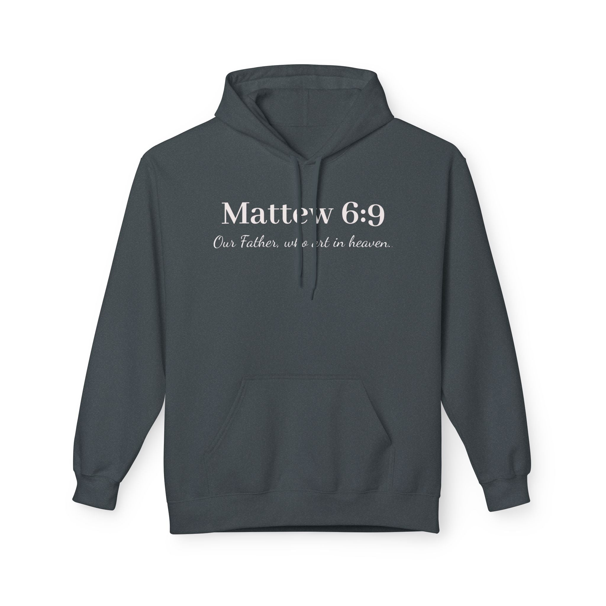 Matthew 6:9 Scripture Hoodie — "Our Father, who art in heaven" Religious Pullover