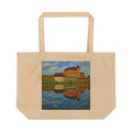 Canvas Tote Bag - Scenic Lake Castle Reflection Art Print