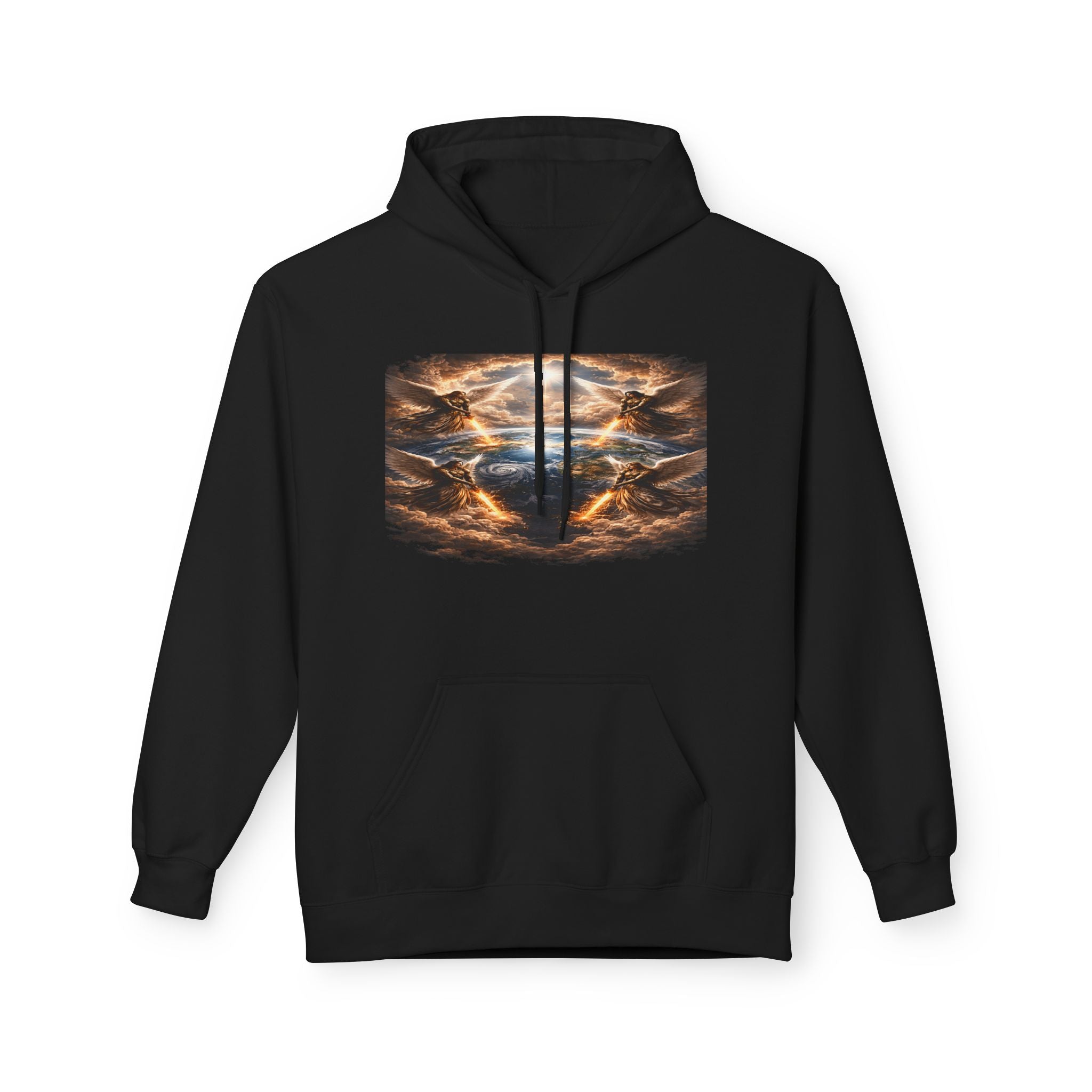 Revelation 7:1 The four Angels at the end of times-Jesus Christ retrun-Unisex Midweight Softstyle Fleece Hoodie