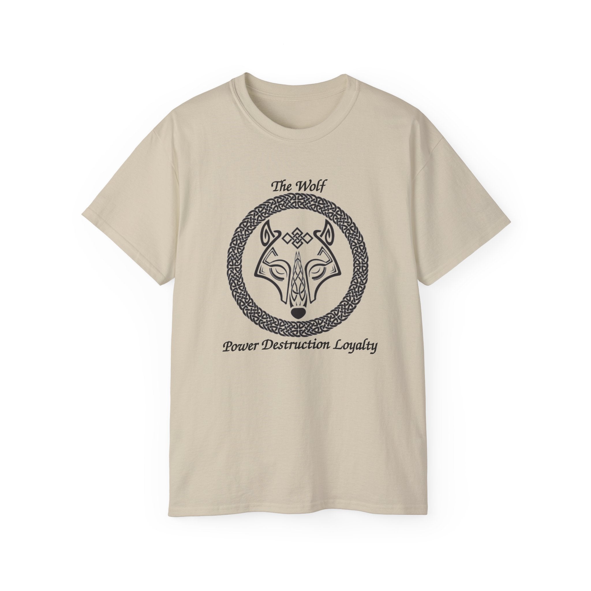 Cotton Wolf Emblem T-Shirt — "The Wolf" Power, Destruction & Loyalty Graphic Tee