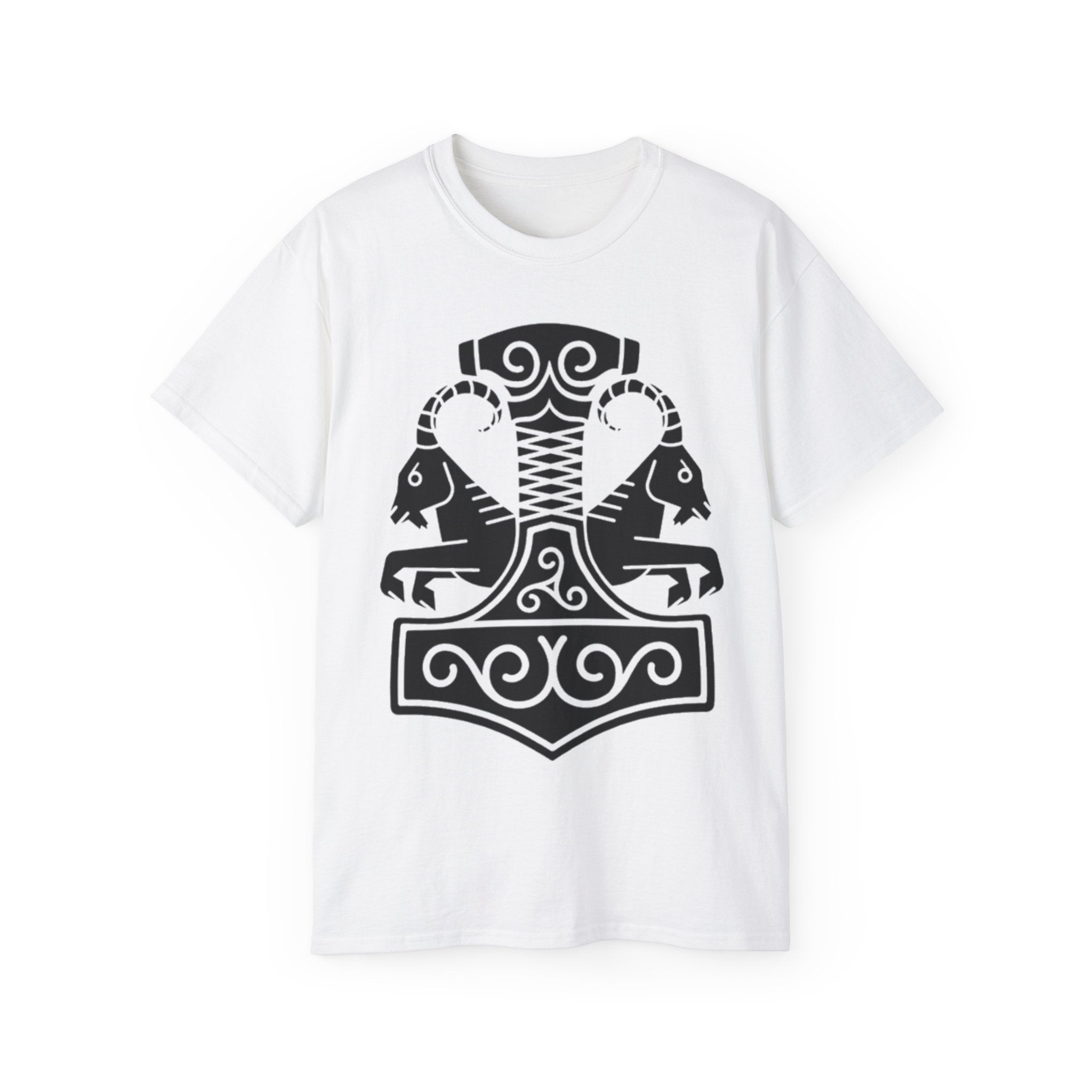 The Goat – Heidrun, The Source of Strength Cotton T-Shirt — Norse Viking Horse Motif Tee