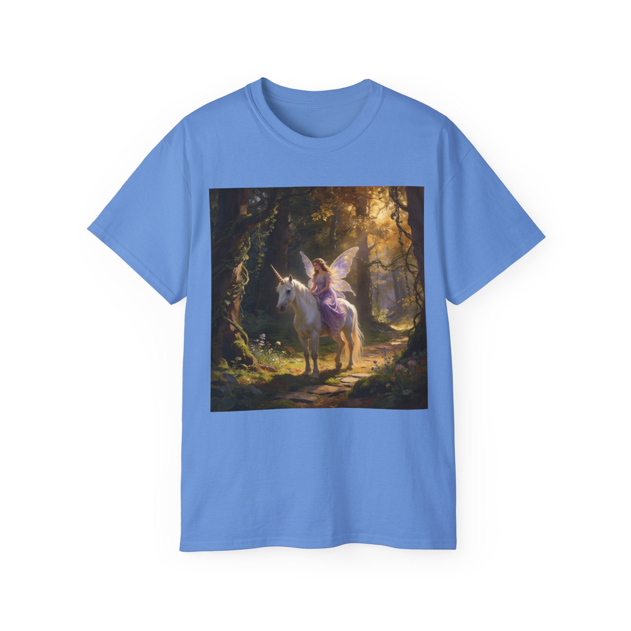 Magical Fairy/Unicorn Forest CottonTee — Fantasy Unicorn Shirt for Kids & Adults