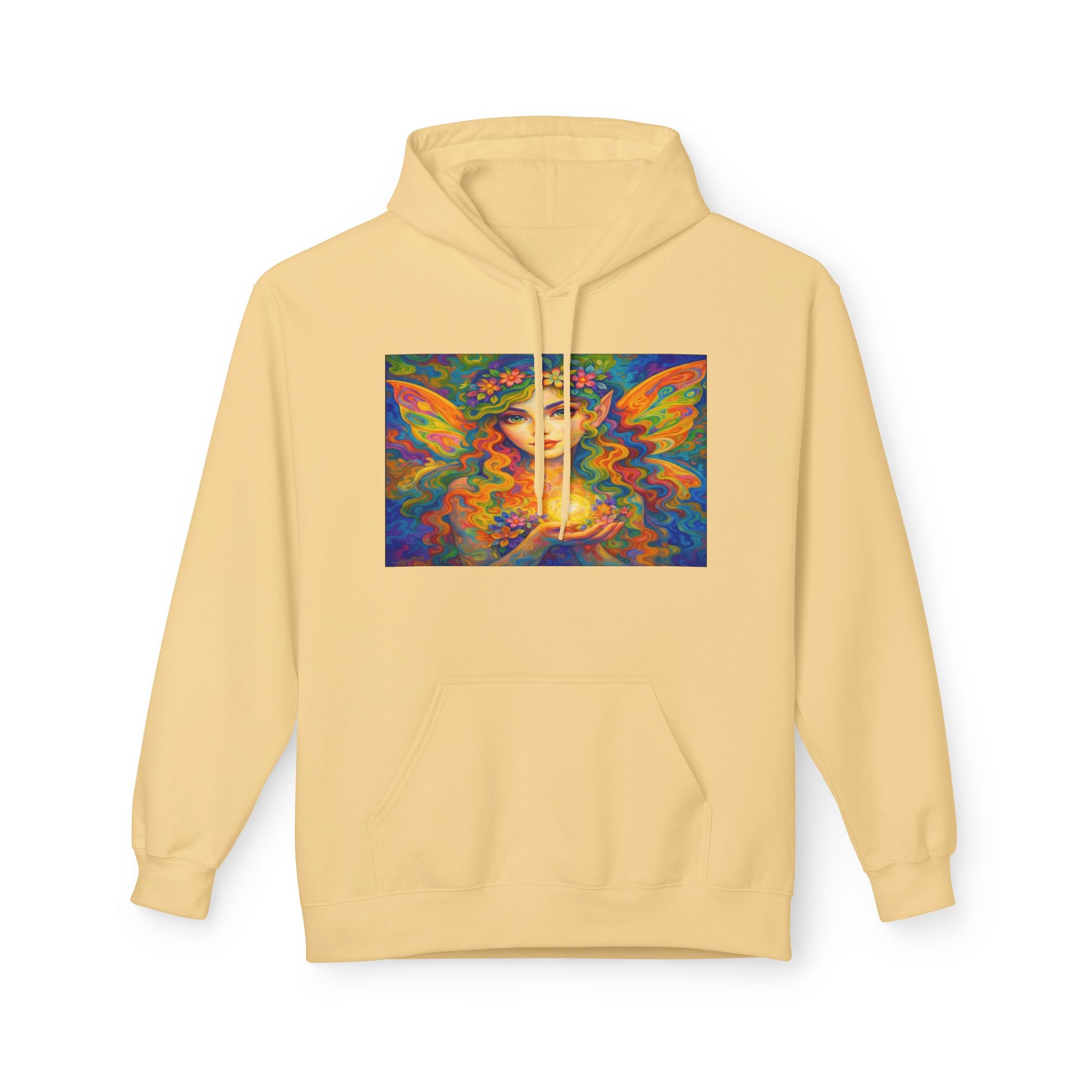 Psychedelic Butterfly fairy cotton Hoodie - Vibrant Tie-Dye Art Pullover
