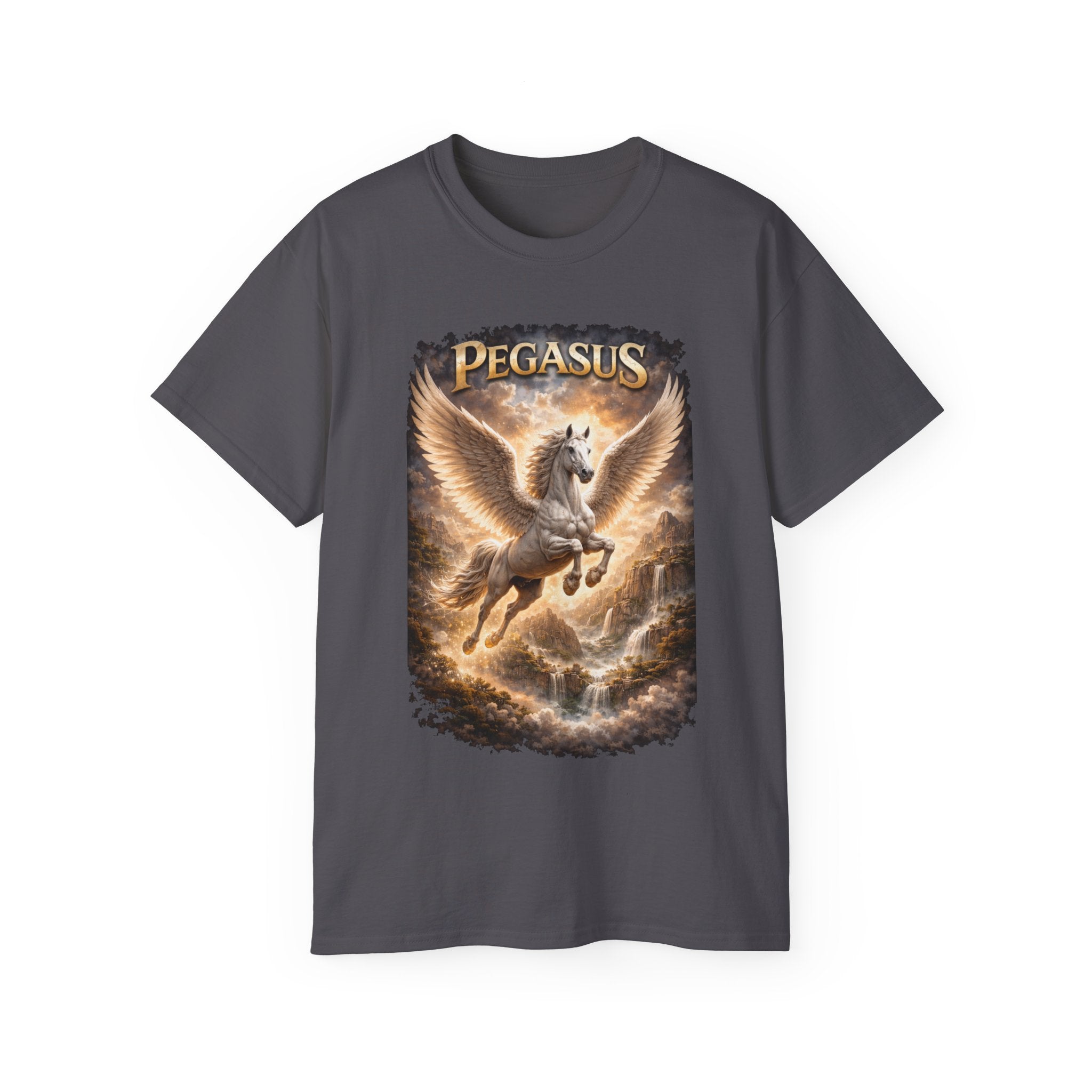 Pegasus Flying Horse Cotton T‑Shirt — Mythical Winged Unicorn Tee