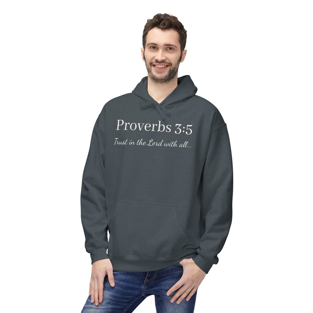 Proverbs 3:5 Scripture Hoodie — Trust in the Lord Christian Pullover