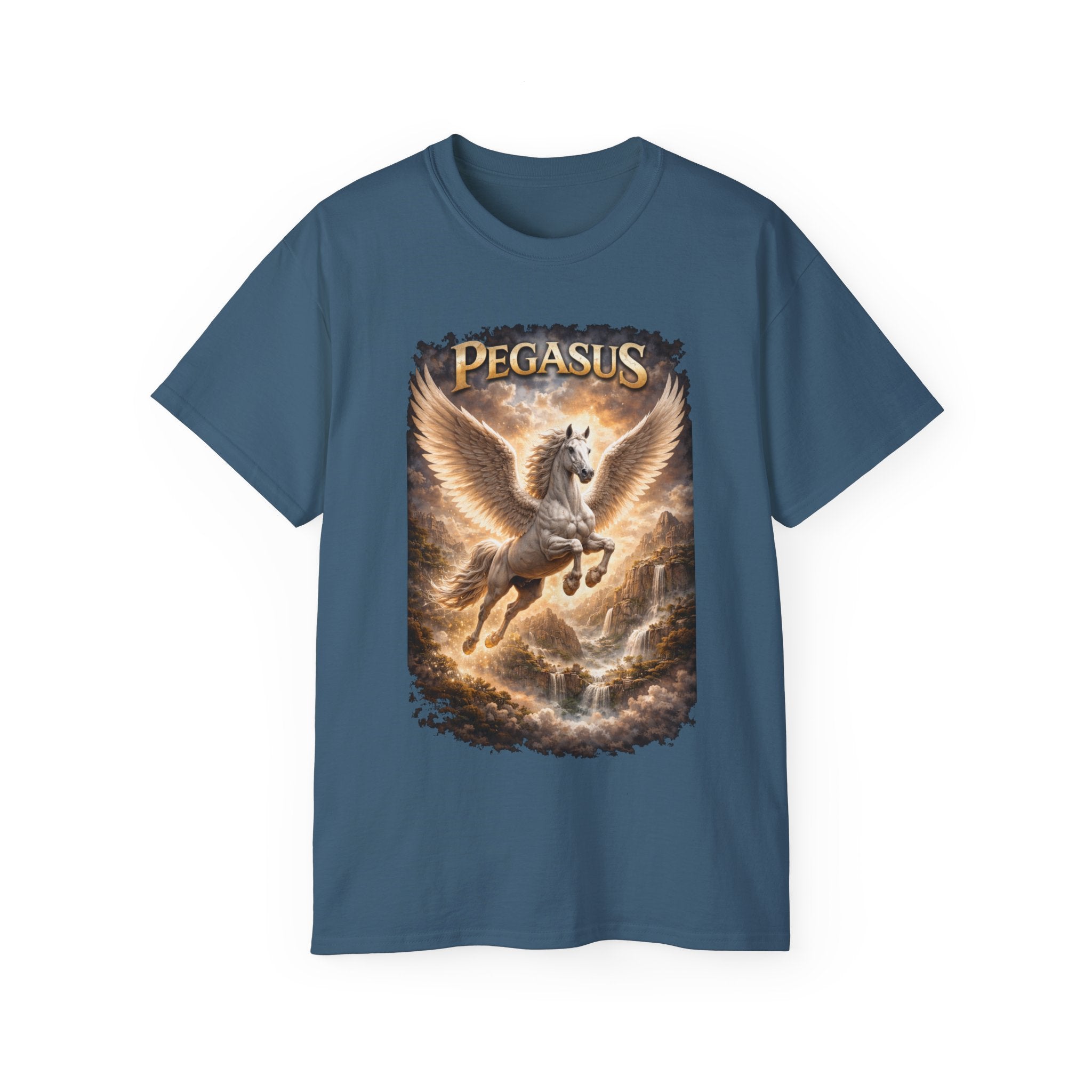 Pegasus Flying Horse Cotton T‑Shirt — Mythical Winged Unicorn Tee
