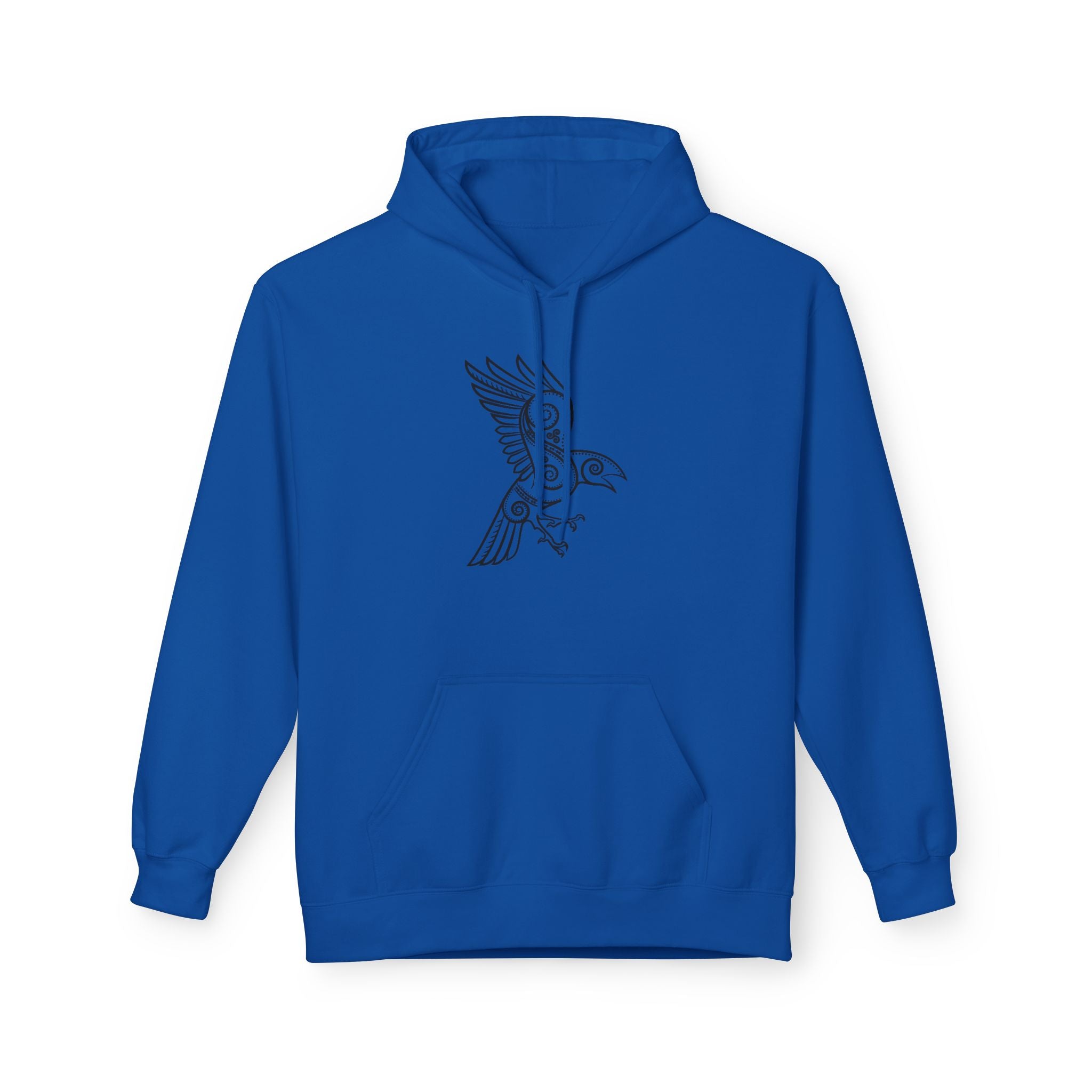 The Raven – Odin’s Messengers-Hoodie — Bird Outline Graphic Pullover