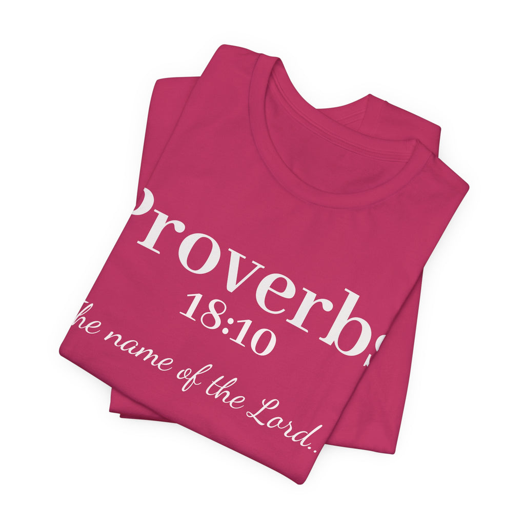 Proverbs 18:10 "The Name of the Lord" T-Shirt