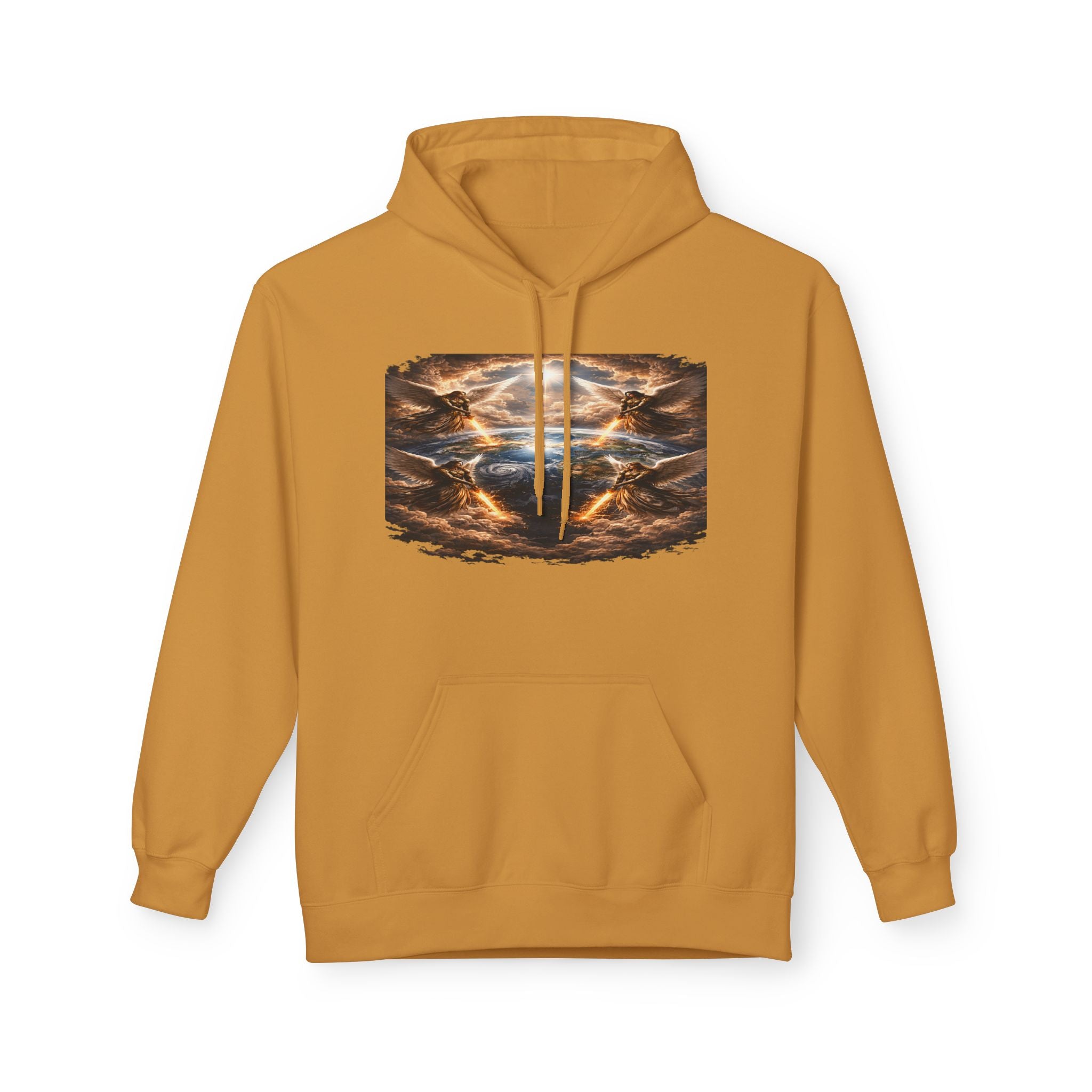 Revelation 7:1 The four Angels at the end of times-Jesus Christ retrun-Unisex Midweight Softstyle Fleece Hoodie