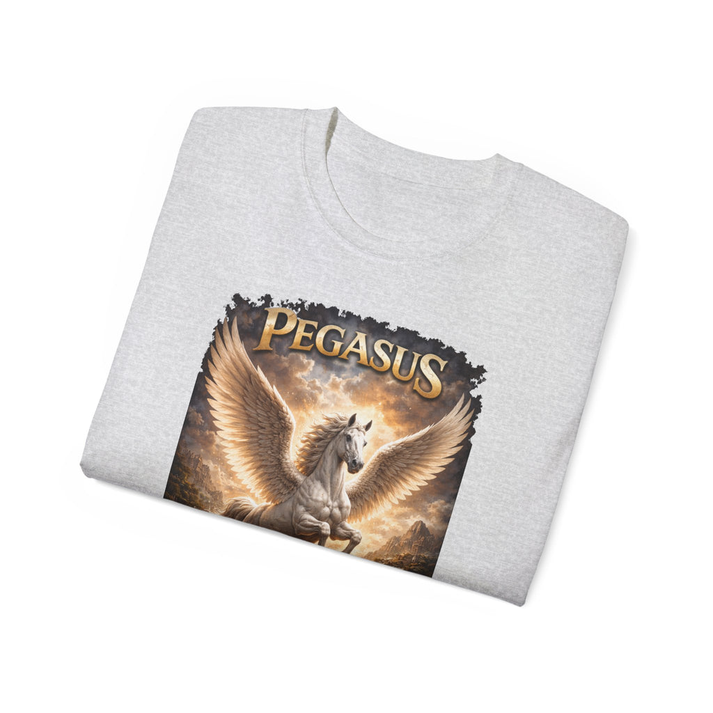 Pegasus Flying Horse Cotton T‑Shirt — Mythical Winged Unicorn Tee