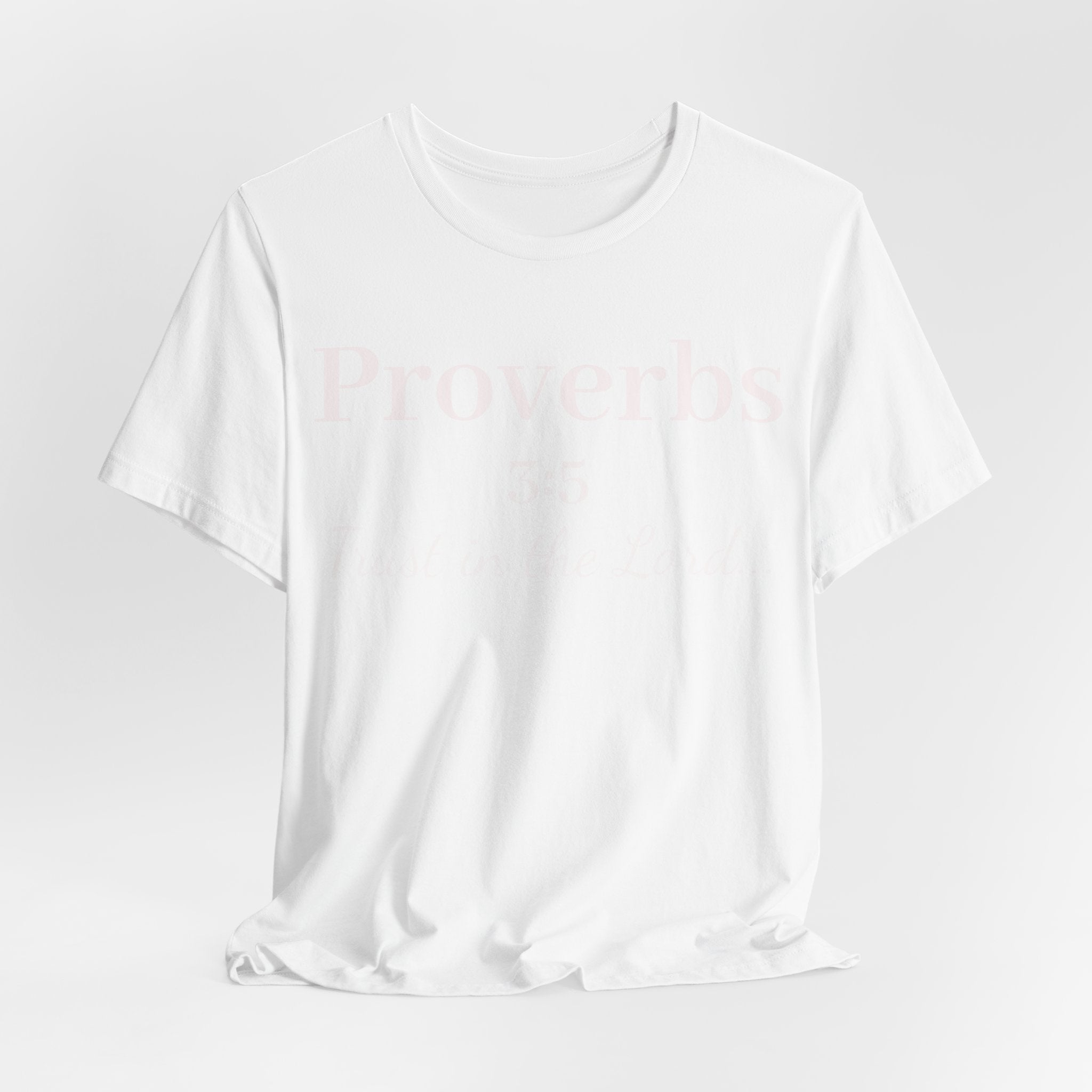 Proverbs 3:5 Tee — Minimal Christian Scripture Short Sleeve Shirt