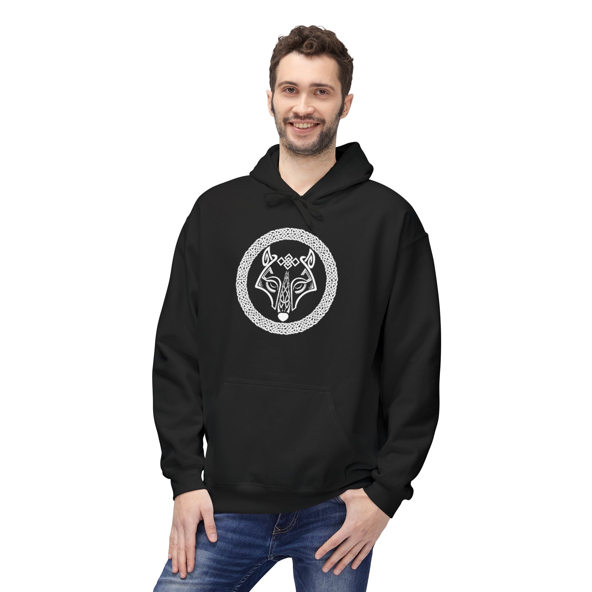 Wolf Knot Celtic Hoodie — Norse Viking Tribal -The Wolf – A Symbol of Power, Destruction, and Loyalty