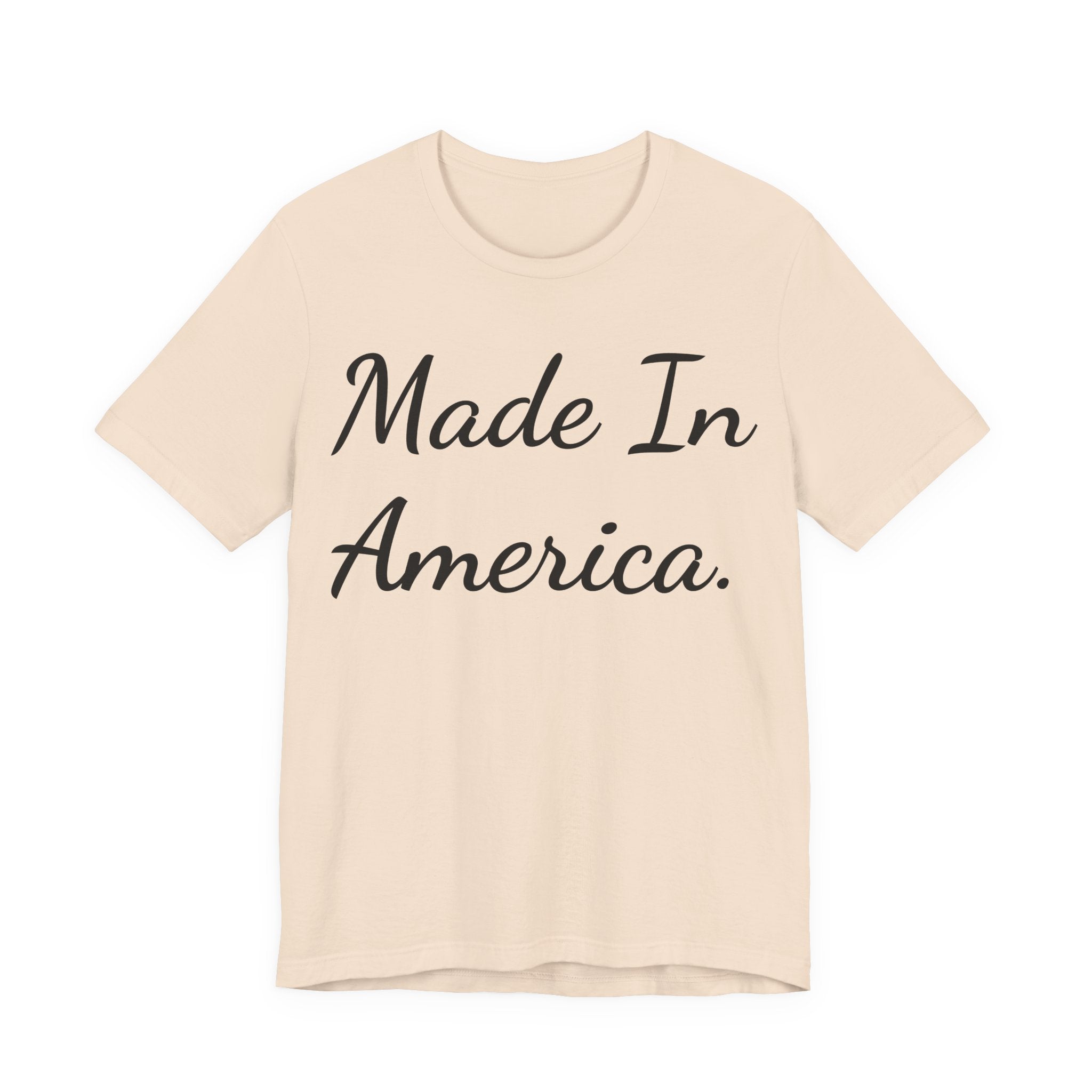 Made In America T-Shirt — Patriotic Script Tee for 4th of July & Everyday Wear