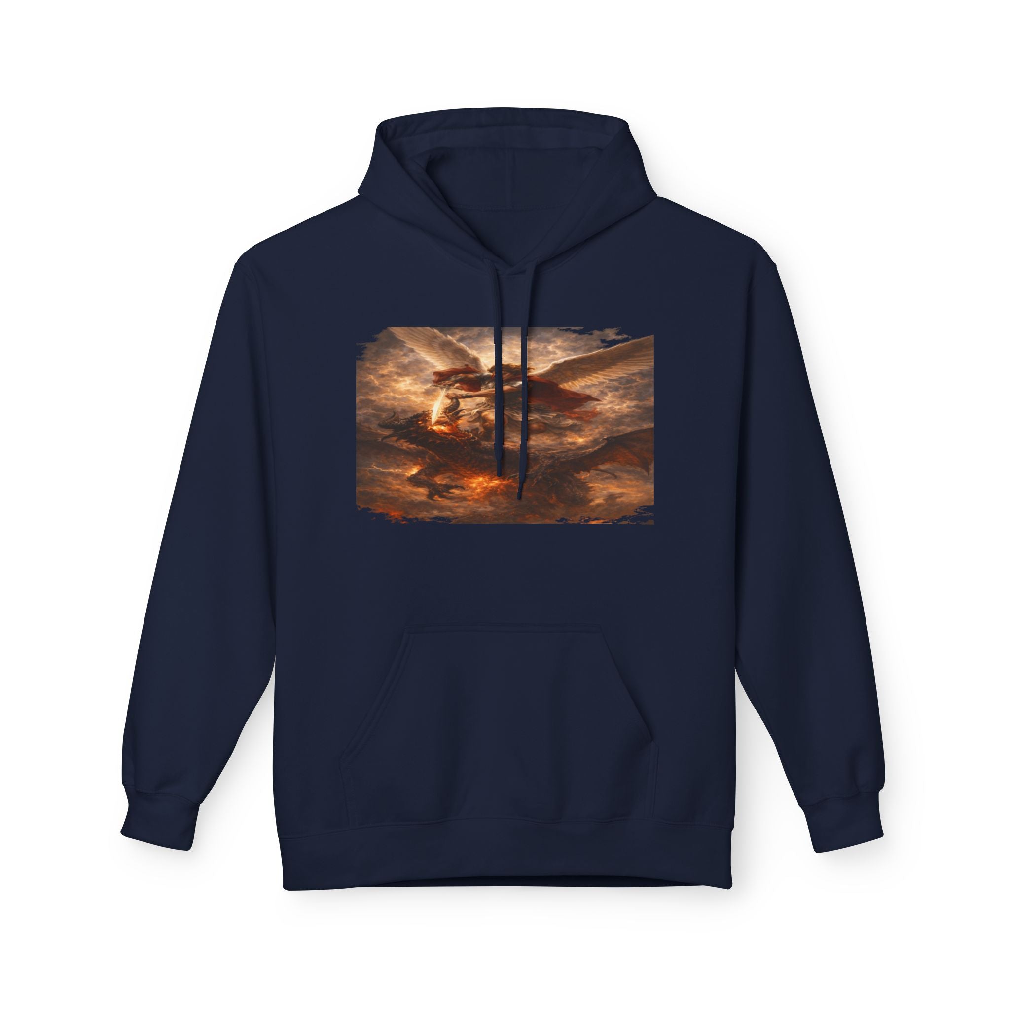 Revelation 12:7-12, where Michael and his angels battle the dragon in heaven- Pullover