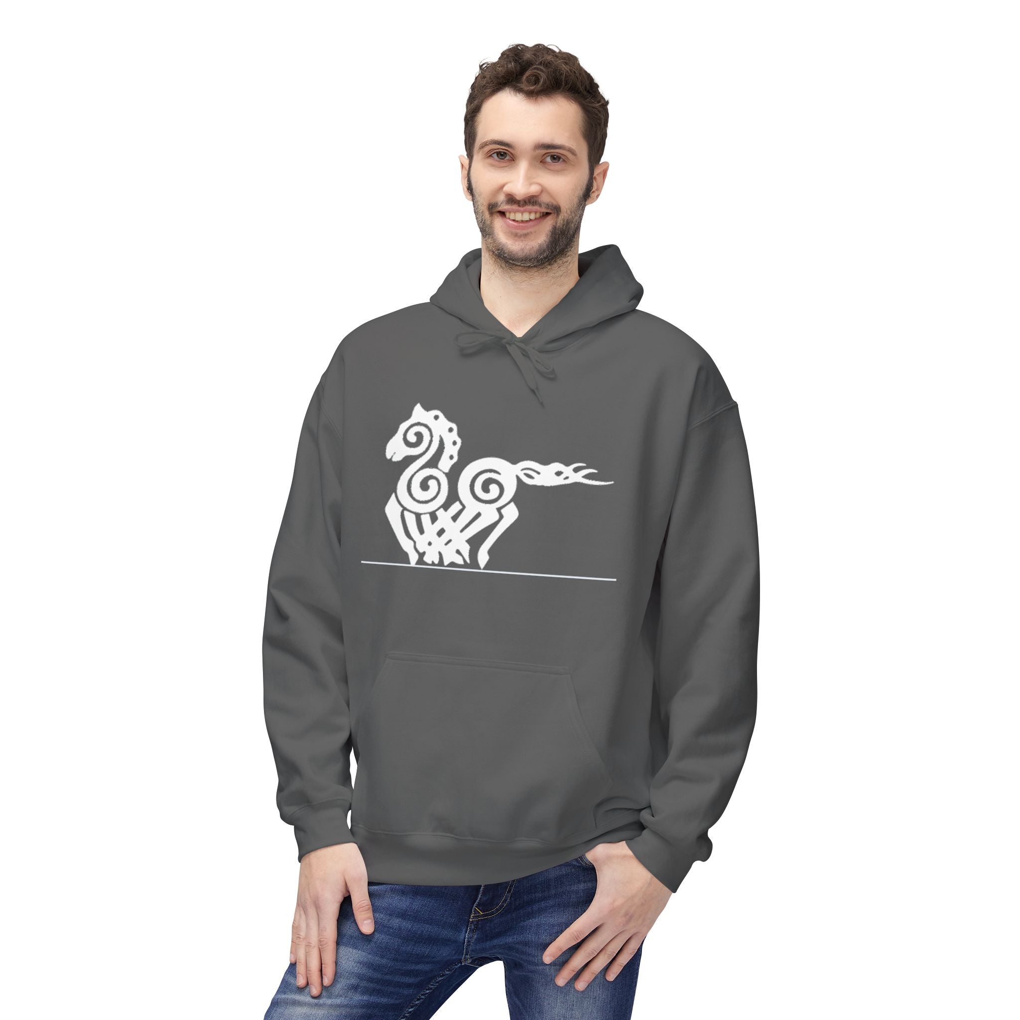 Viking  Hoodie — Nordic Myth Sea Creature Pullover