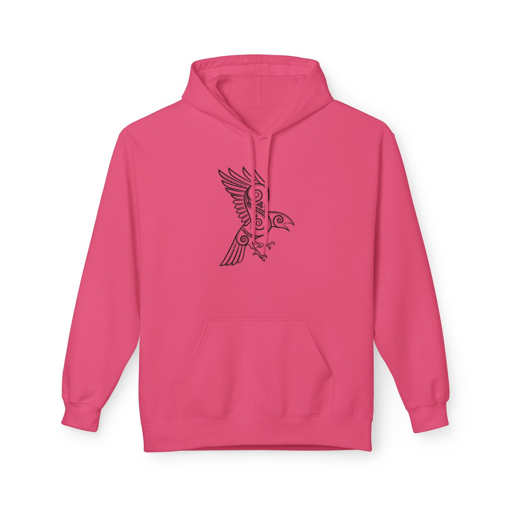 The Raven – Odin’s Messengers-Hoodie — Bird Outline Graphic Pullover