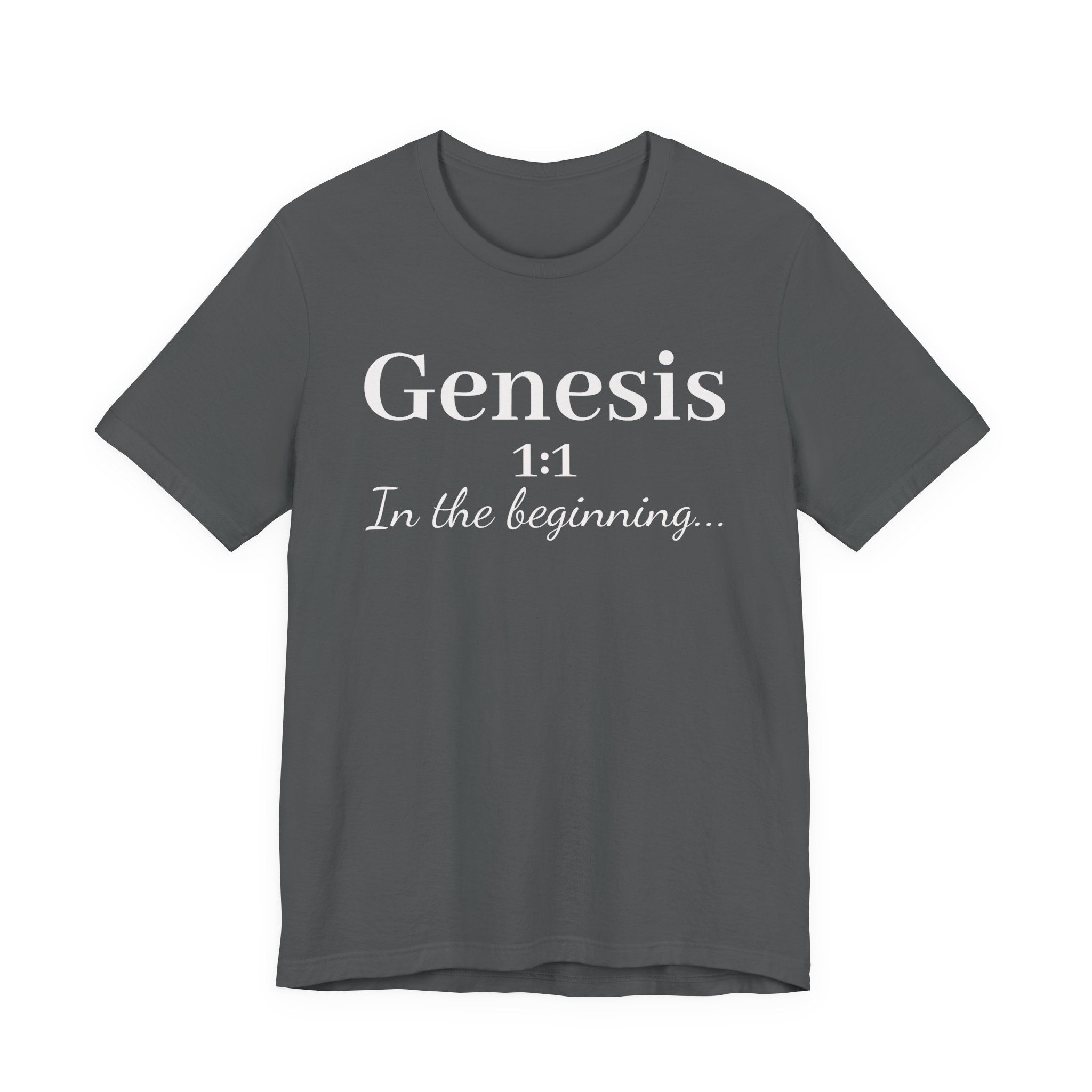 Biblical Genesis 1:1 T‑Shirt – "In the beginning..." Christian Scripture Tee