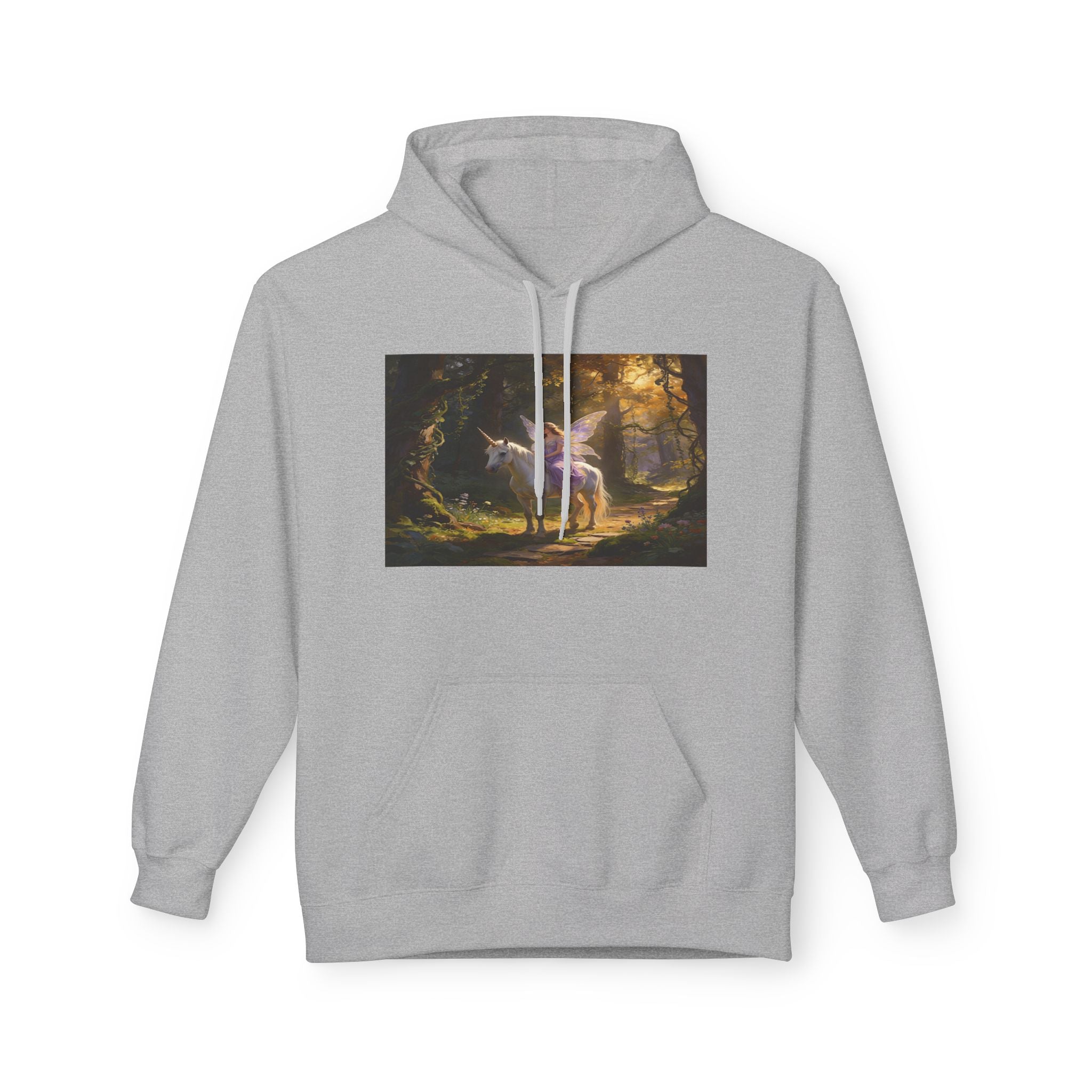 Unocron Forest Pathway Hoodie — Mystical Woodland Sunset Sweatshirt