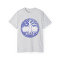 Yggdrasil – The Tree of Life Cotton T‑Shirt — Celtic Blue Mandala Graphic Tee
