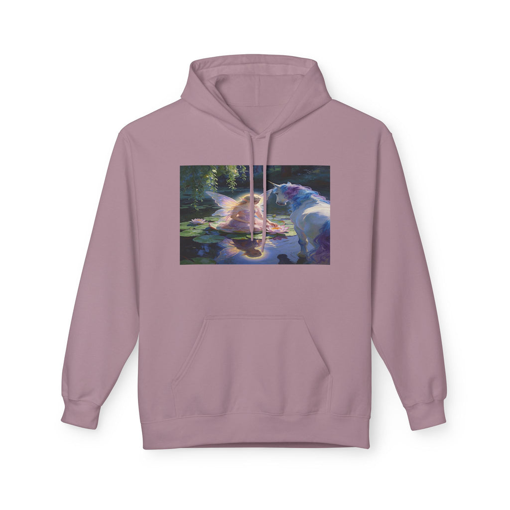 Unicorn and Fairy Cotton Hoodie — Abstract Galaxy Flower Print Pullover