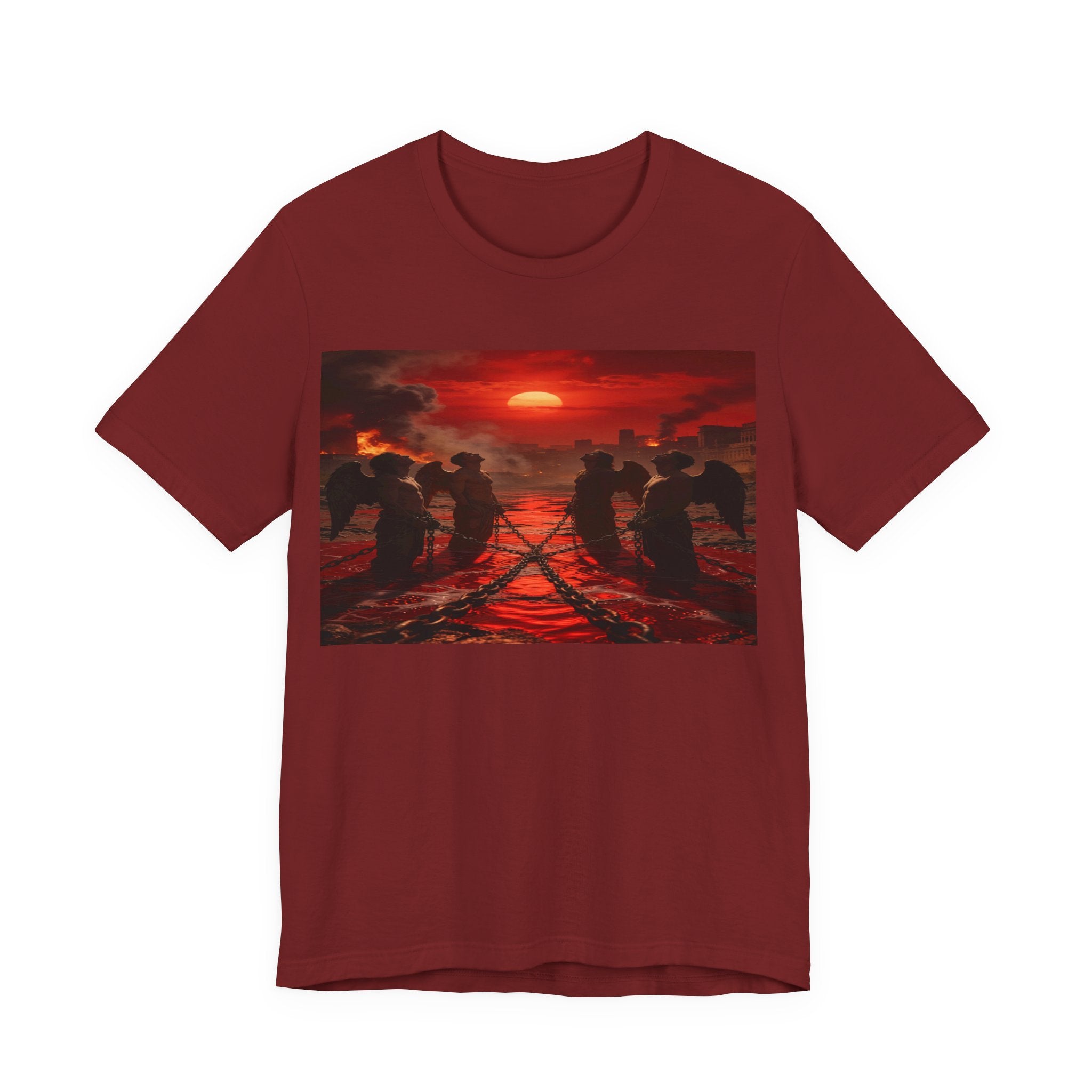Angles Revelation 9 reveals four fallen angels bound in the Euphrates RiverShort Sleeve Tee