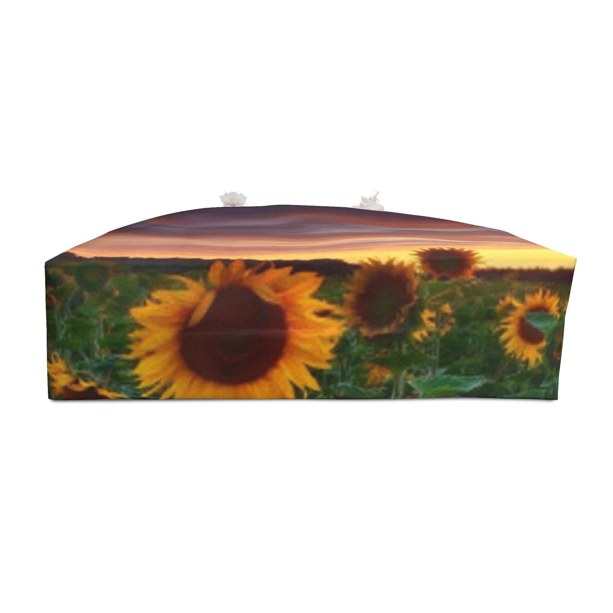 Sunset & Sunflower Weekender Bag — Floral Travel Tote for Weekend Getaways