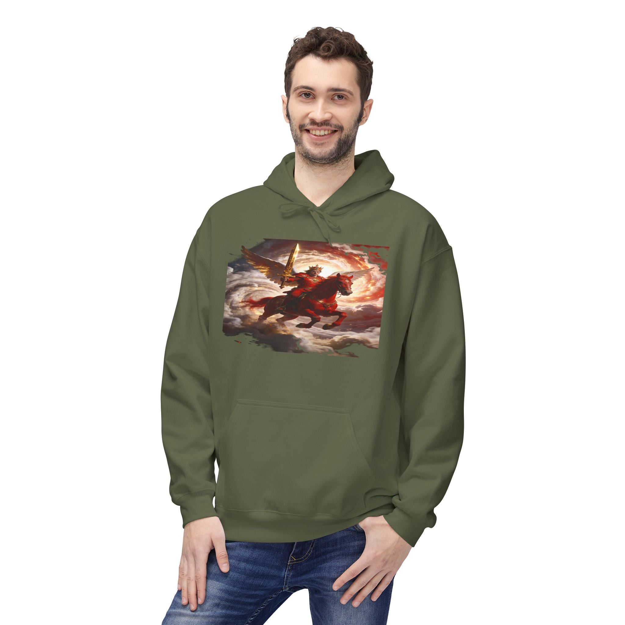 Apocalypse Revelation (6:1–8)-Another Horse came out, a fiery red one. Its rider was given power - Pullover