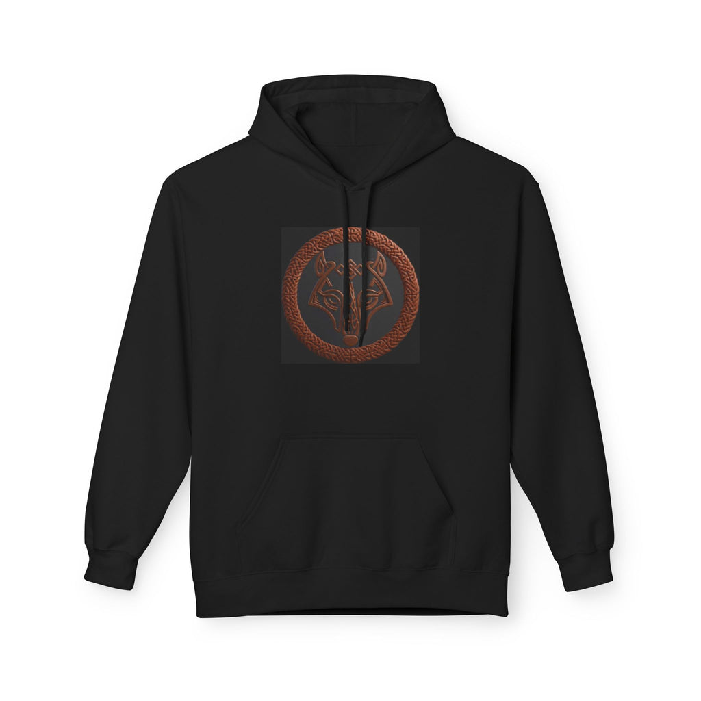 Viking Wolf Rune Hoodie – Norse Odin Wolf Medallion Sweatshirt
