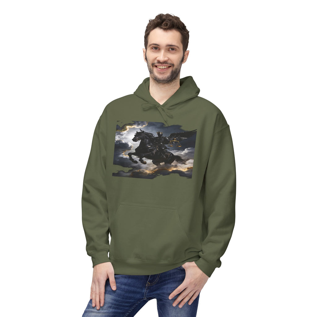 Apocalypse  Revelation (6:1–8)  A black horse! Its rider was holding a pair of scales in his hand. - Graphic Pullover