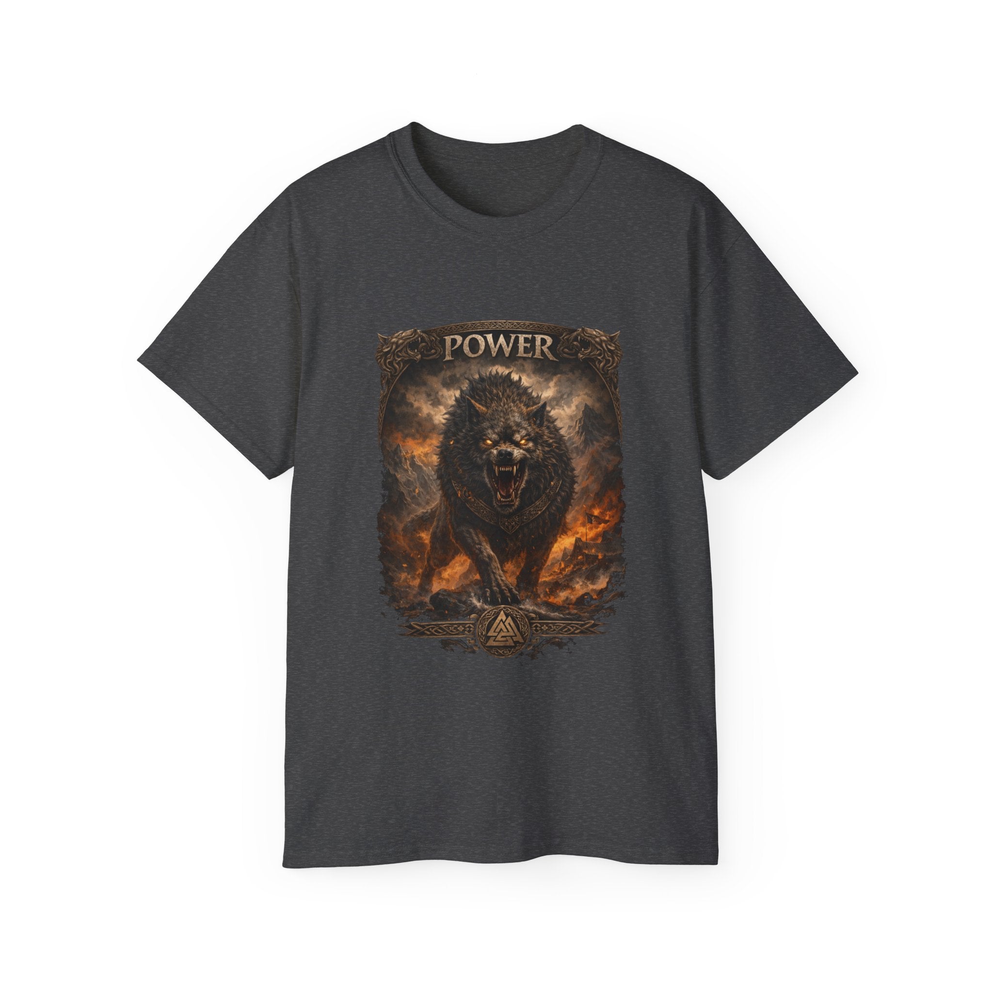 Fenrir, monstrous wolf of Norse mythology. Cottom T shirt