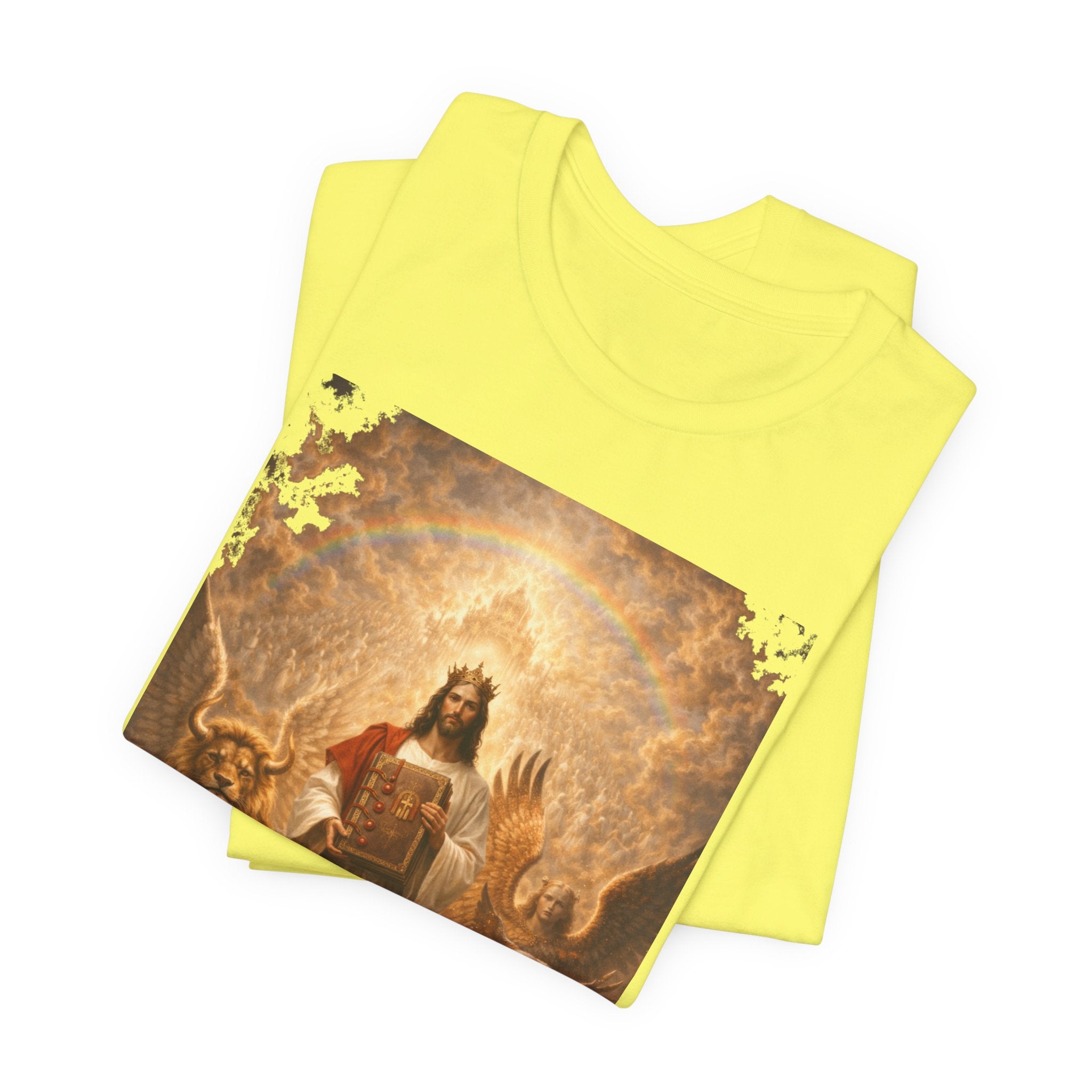 Jesus Christ The Lamb of God-Book of Judgment —  Religious T‑Shirt(Revelation 5:5-7)