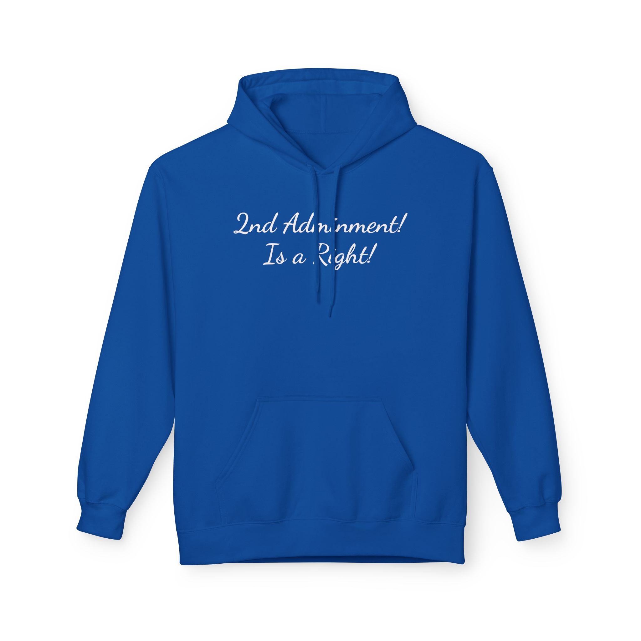 2nd Amendment Hoodie – "2nd Amendment! Is a Right!" Brown Fleece Pullover