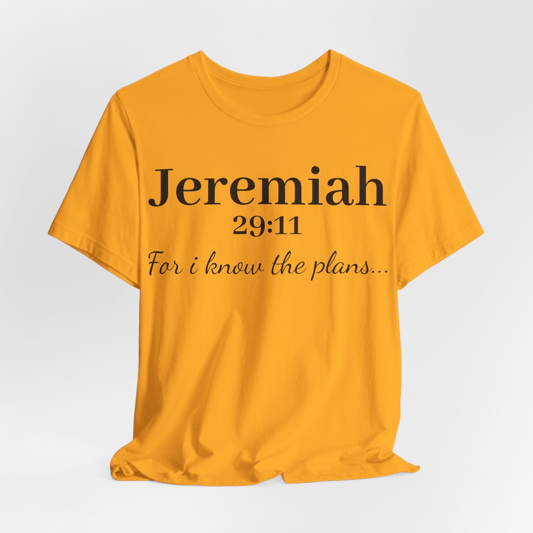 Jeremiah 29:11 Scripture T-Shirt — "For I Know the Plans" Christian Tee