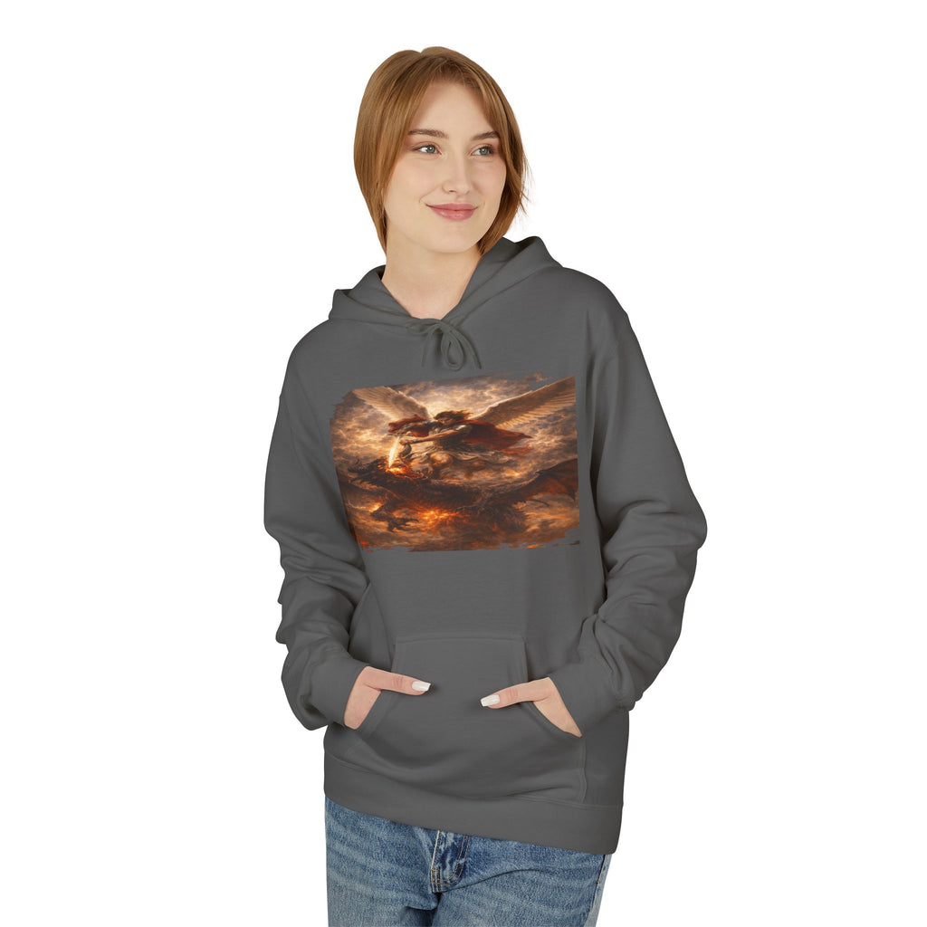 Revelation 12:7-12, where Michael and his angels battle the dragon in heaven- Pullover