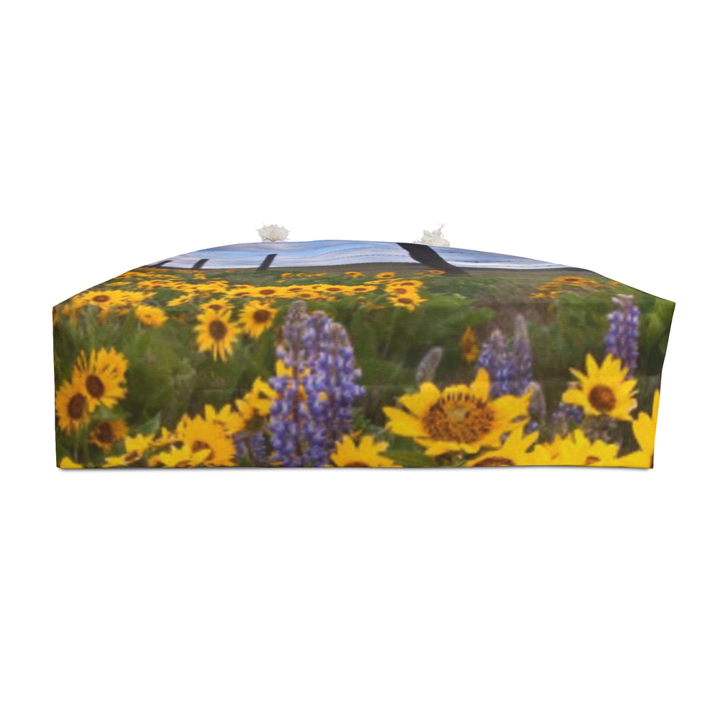 Sunflower Field Weekender Bag — Floral Travel Duffel for Getaways