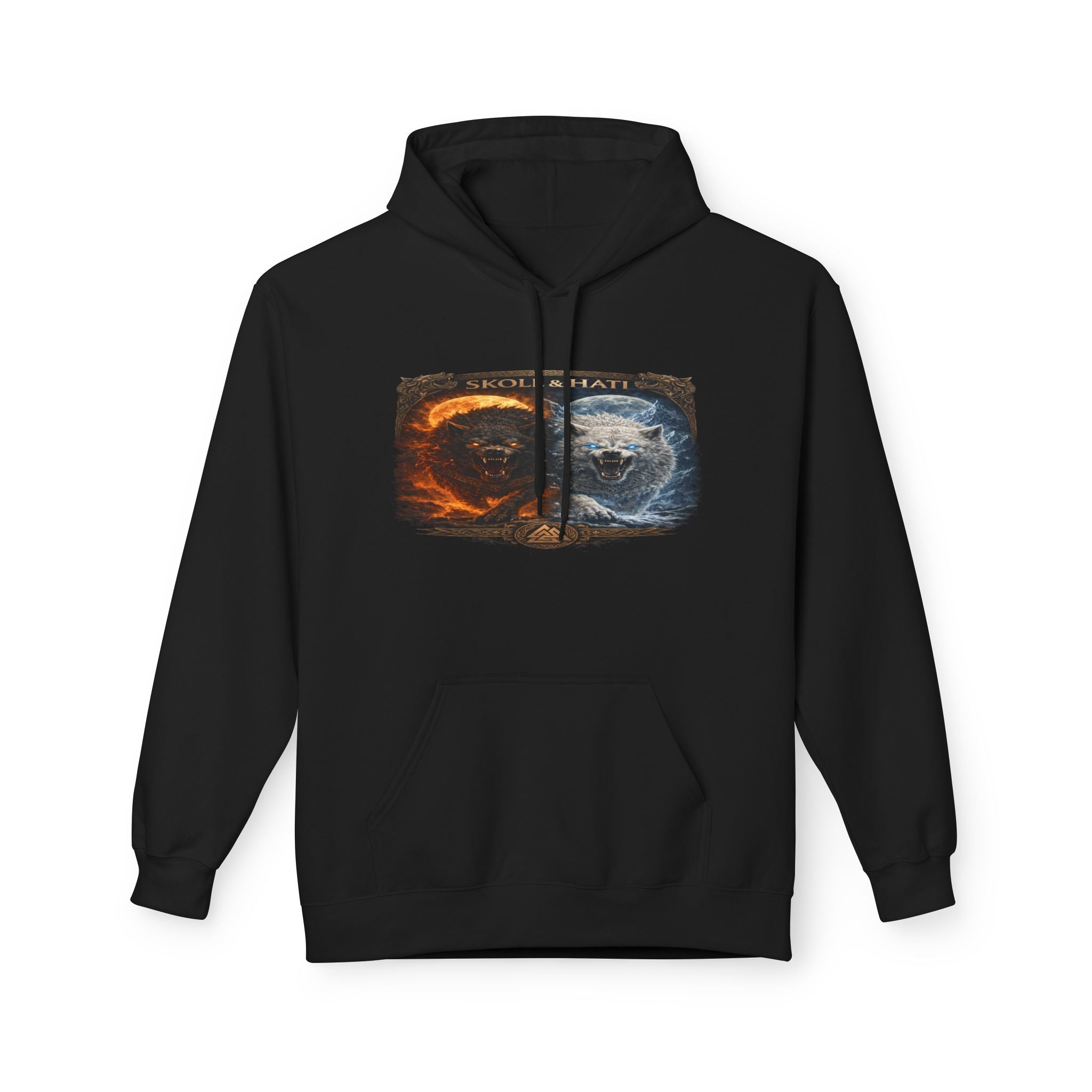 Skoll and Hati – The Wolves of the Sun and Moon Hoodie — Fire & Water Yin Yang Graphic Hoodie