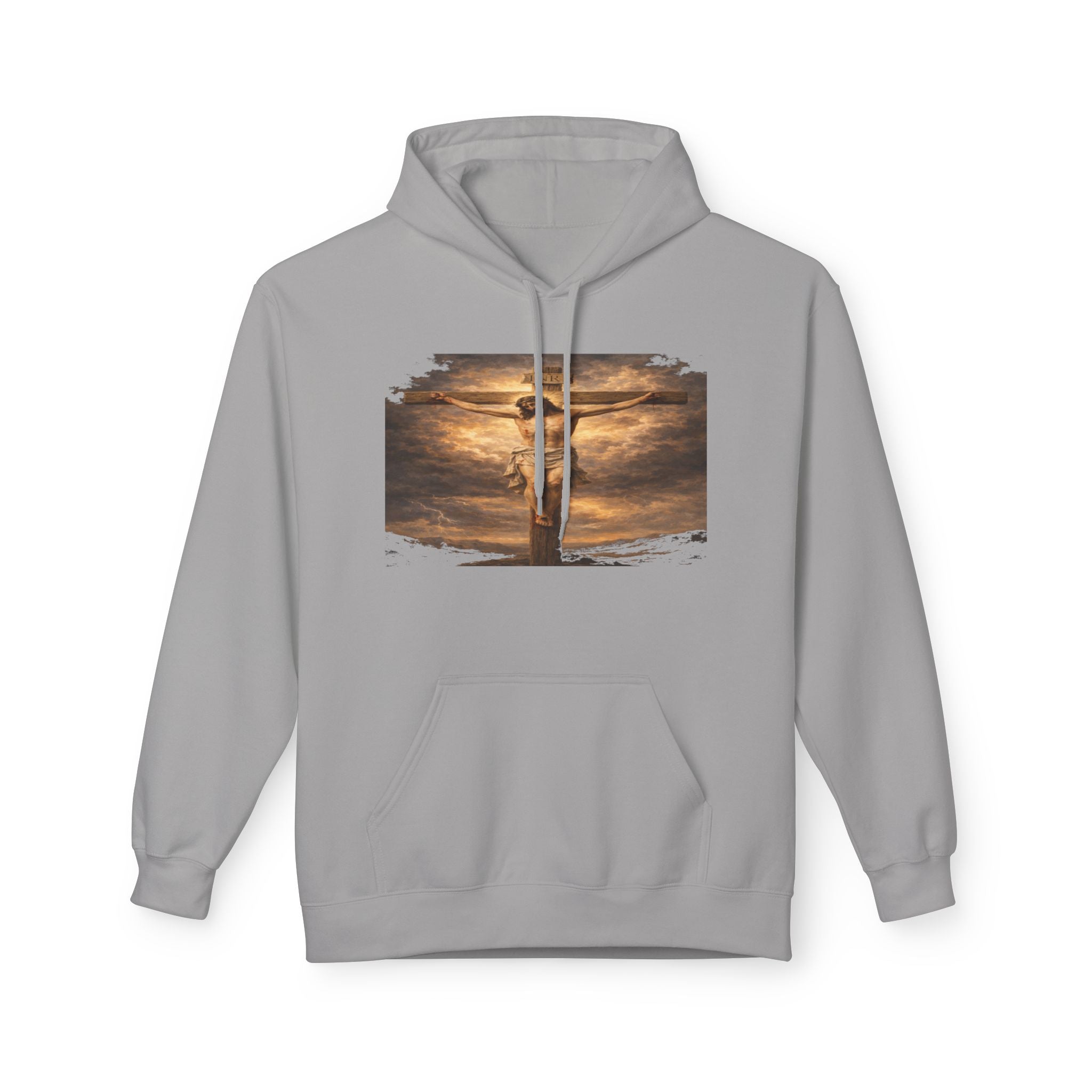 Jesus Christ on the Cross -Hoodie — Christian Faith Inspirational Pullover