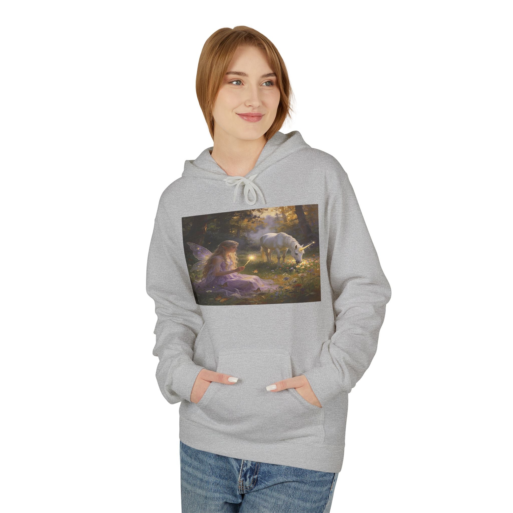Mystical Unicorn Forest Hoodie — Ethereal Fantasy Art Pullover