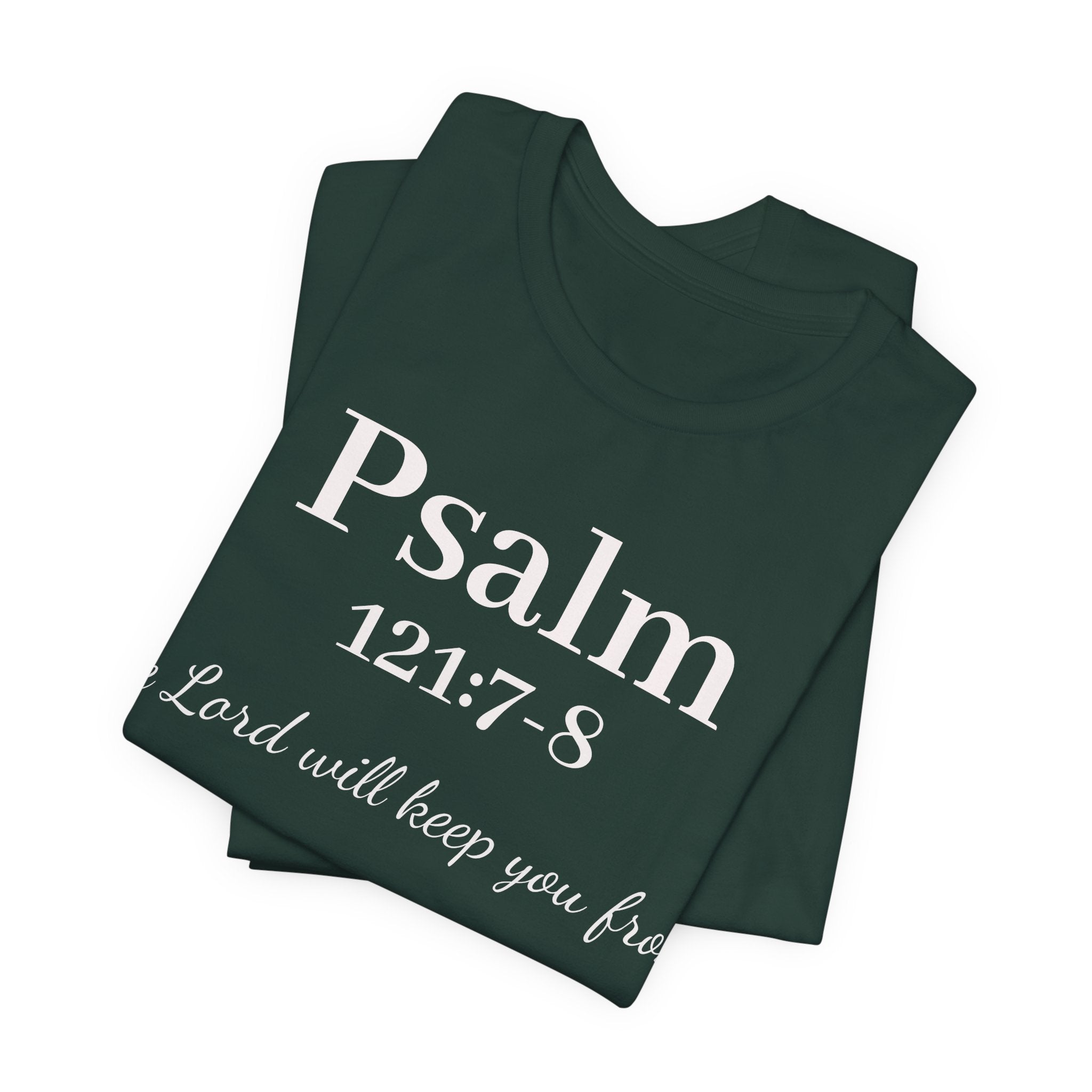 Psalm 121:7-8 Tee — "The Lord will keep you from" Christian Faith T‑Shirt