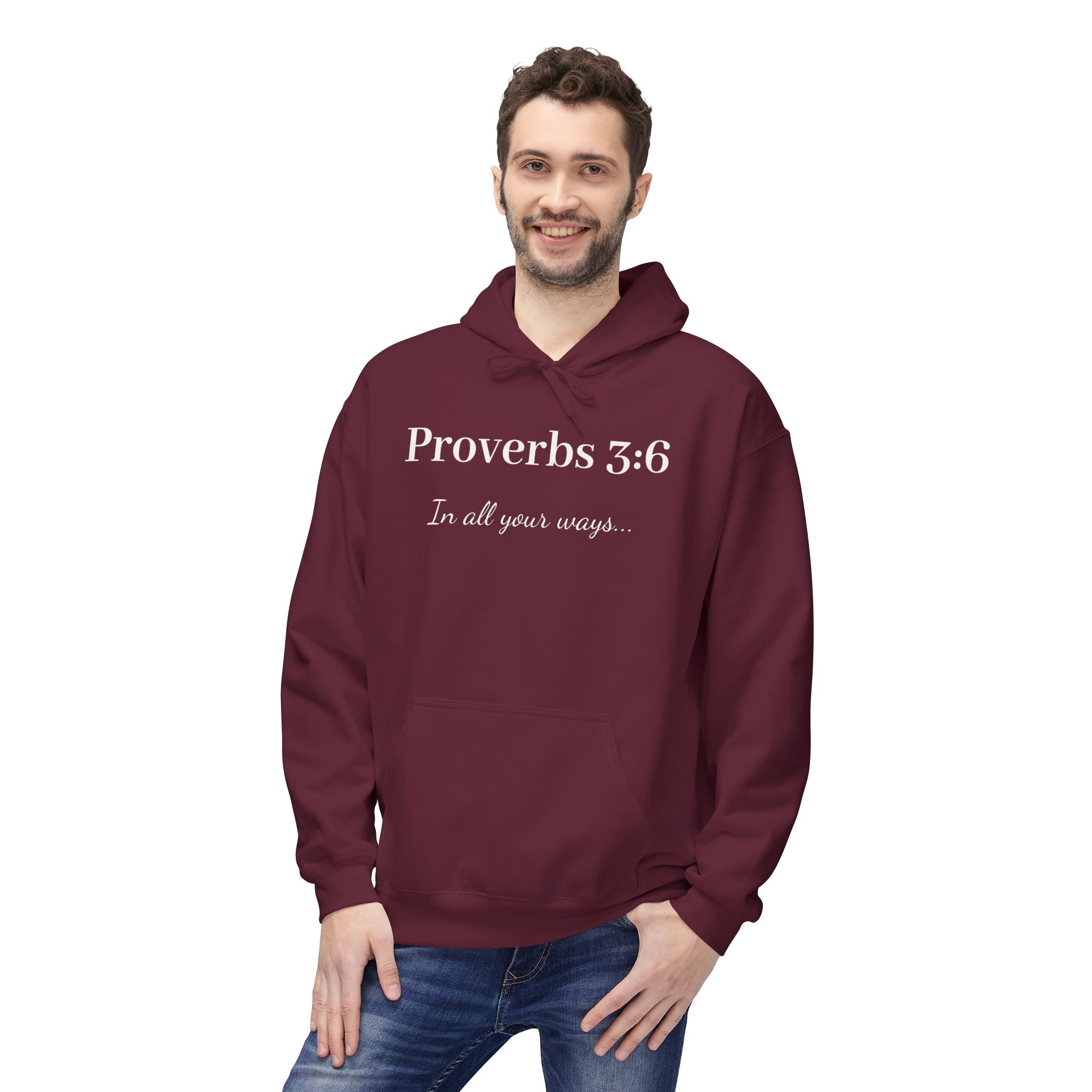 Proverbs 3:6 Hoodie – "In all your ways" Christian Faith Pullover