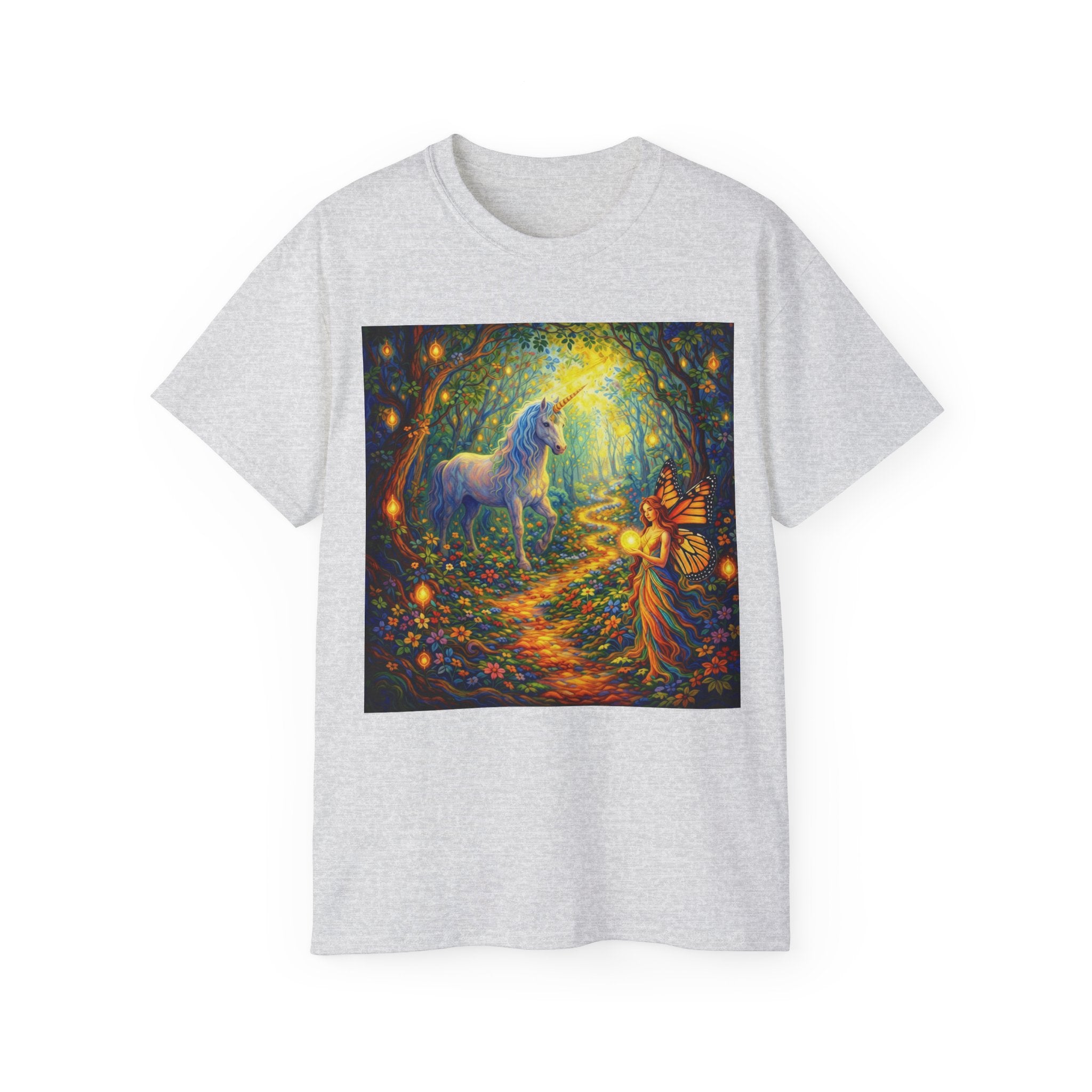 Unicorn Forest Cottin Tee — Magical Fairy & Unicorn Woodland Graphic T-Shirt