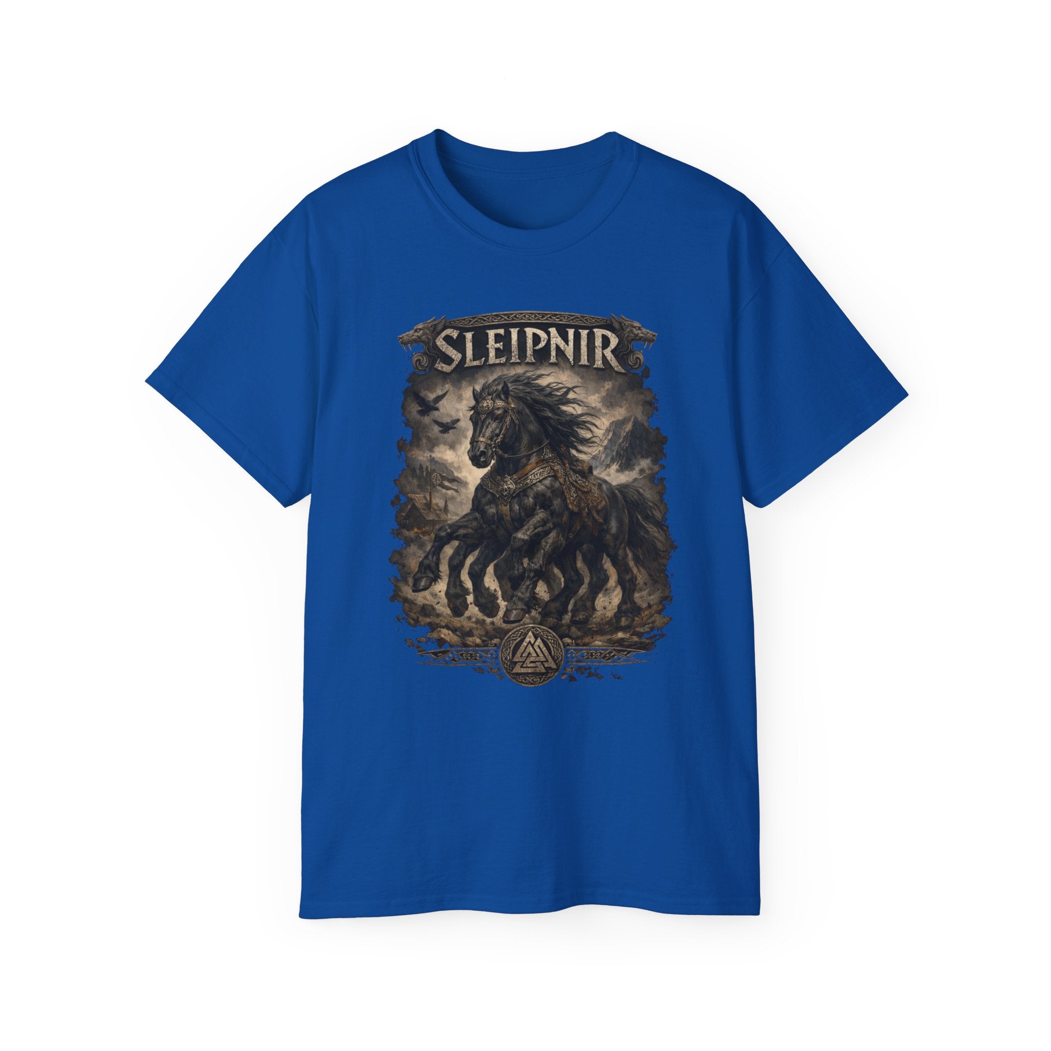 Sleipnir Norse Mythology Cotton T-Shirt —Odin’s Eight-Legged Horse