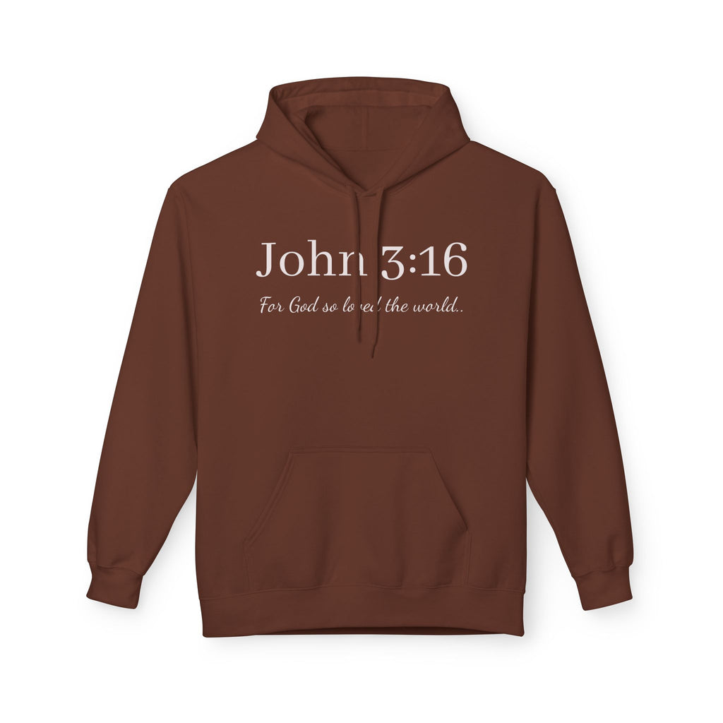 John 3:16 Hoodie – Christian Verse Fleece Pullover