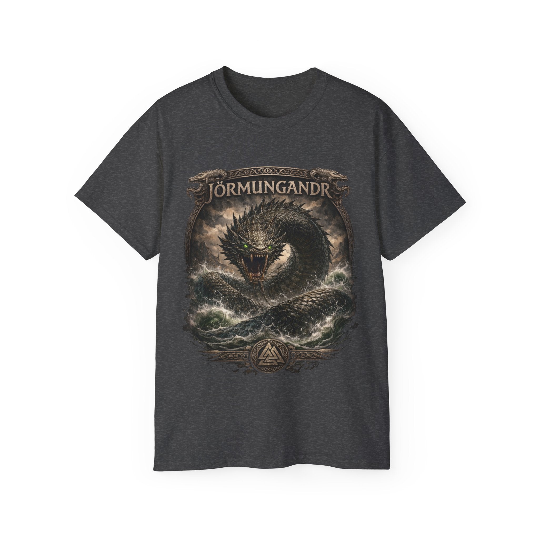Jörmungandr Norse Mythology Cotton T-Shirt – Serpent of Midgard